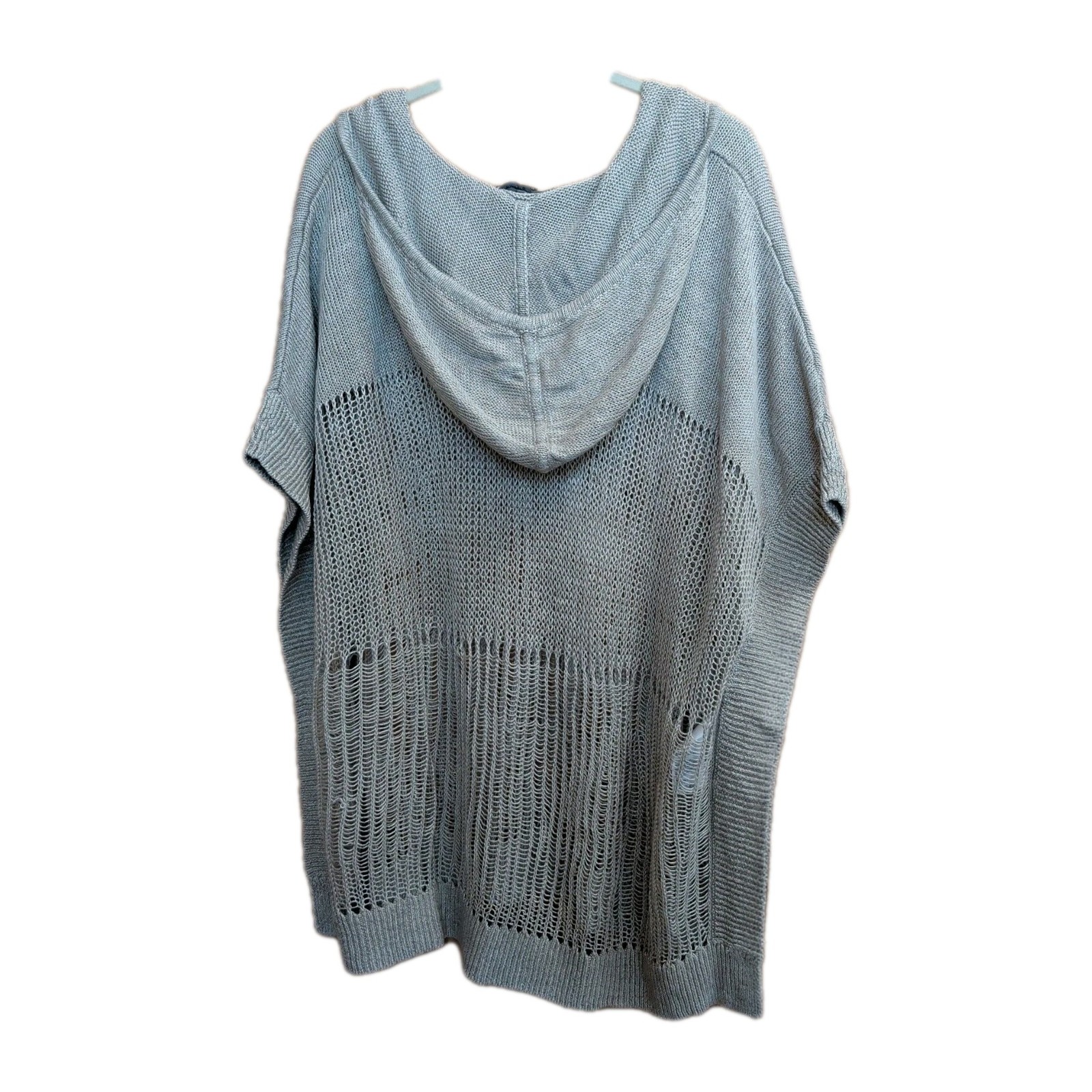 Tommy Bahama Linen Darby Hooded Poncho L/XL Beige Swim Coverup Beach Resort Boho