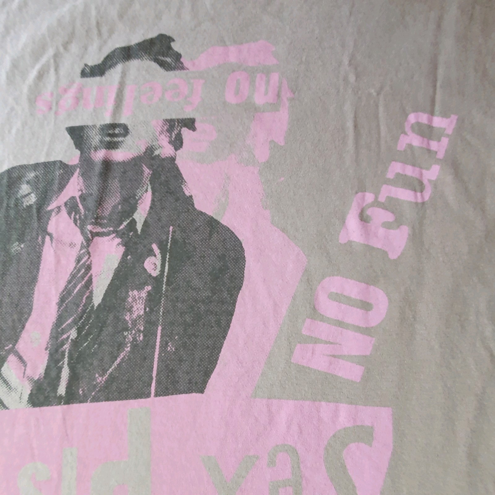 H&M Divided Sex Pistols Graphic T-Shirt Medium Oversized Brown Pink Punk Rock