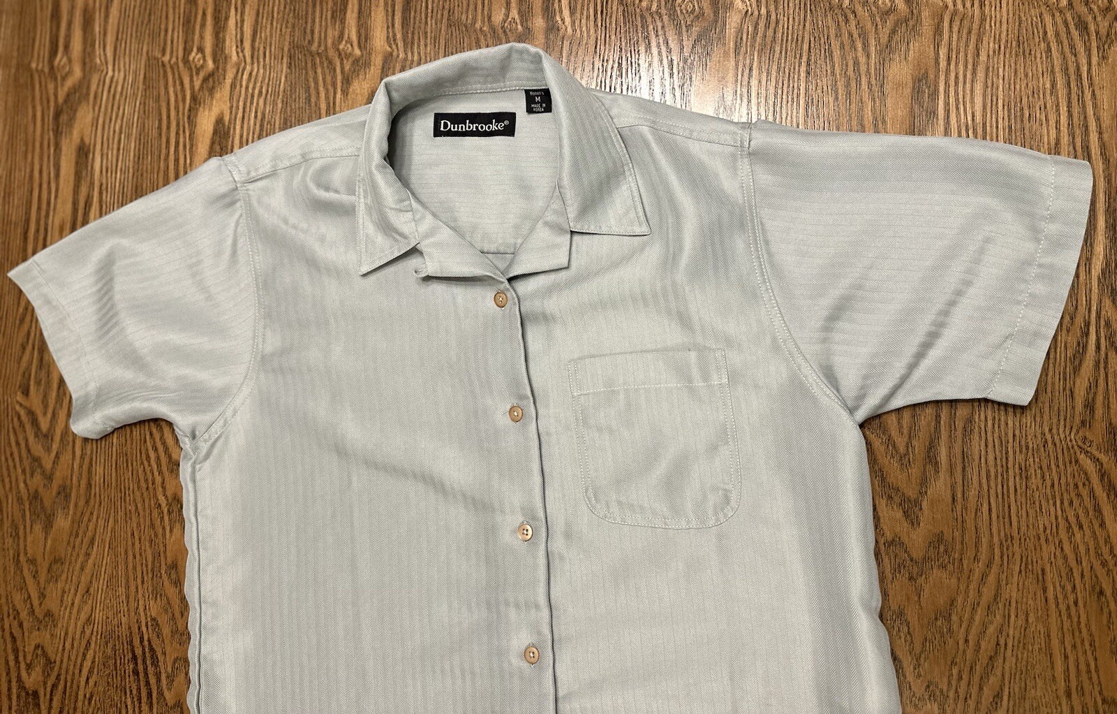 Vintage Women’s Dunbrooke Loop Collar Button Down Polo Sage/Moss Green Medium