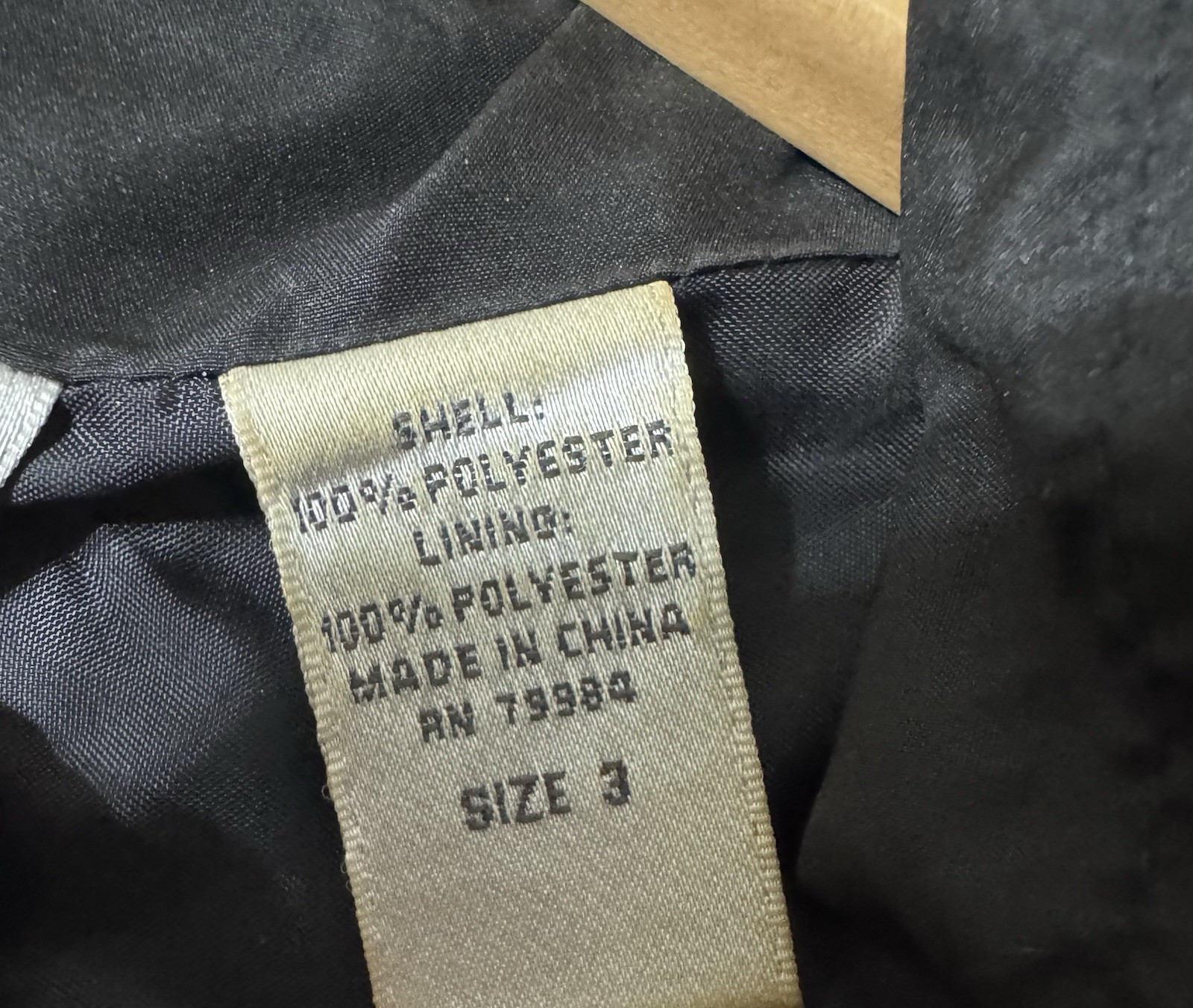 Chicos Black Windbreaker Jacket Size 3 Short Sleeve Zip Snap Lightweight XL