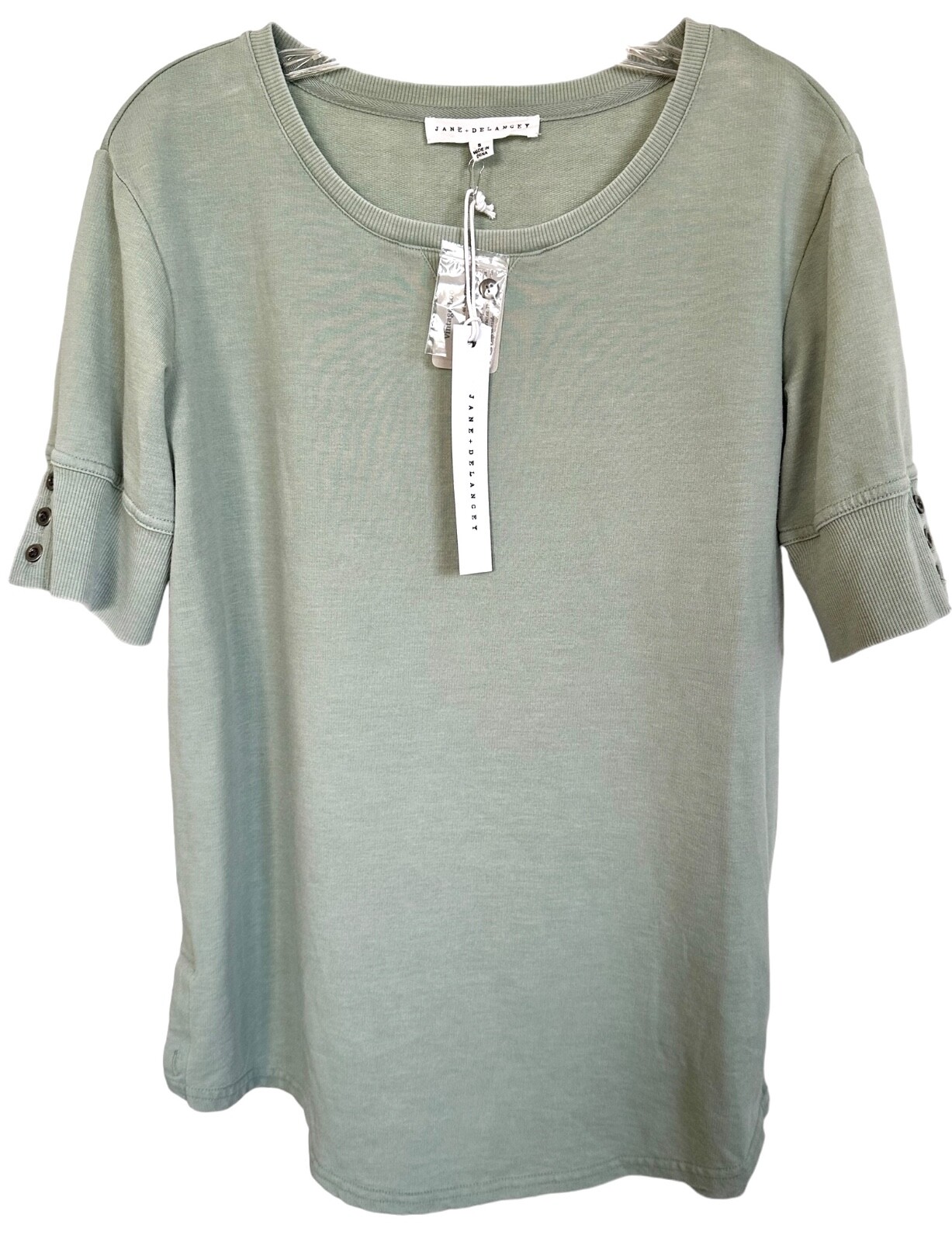 Jane and Delancey Women’s Vintage Look Blouse Top Cotton Blend Size S Sage