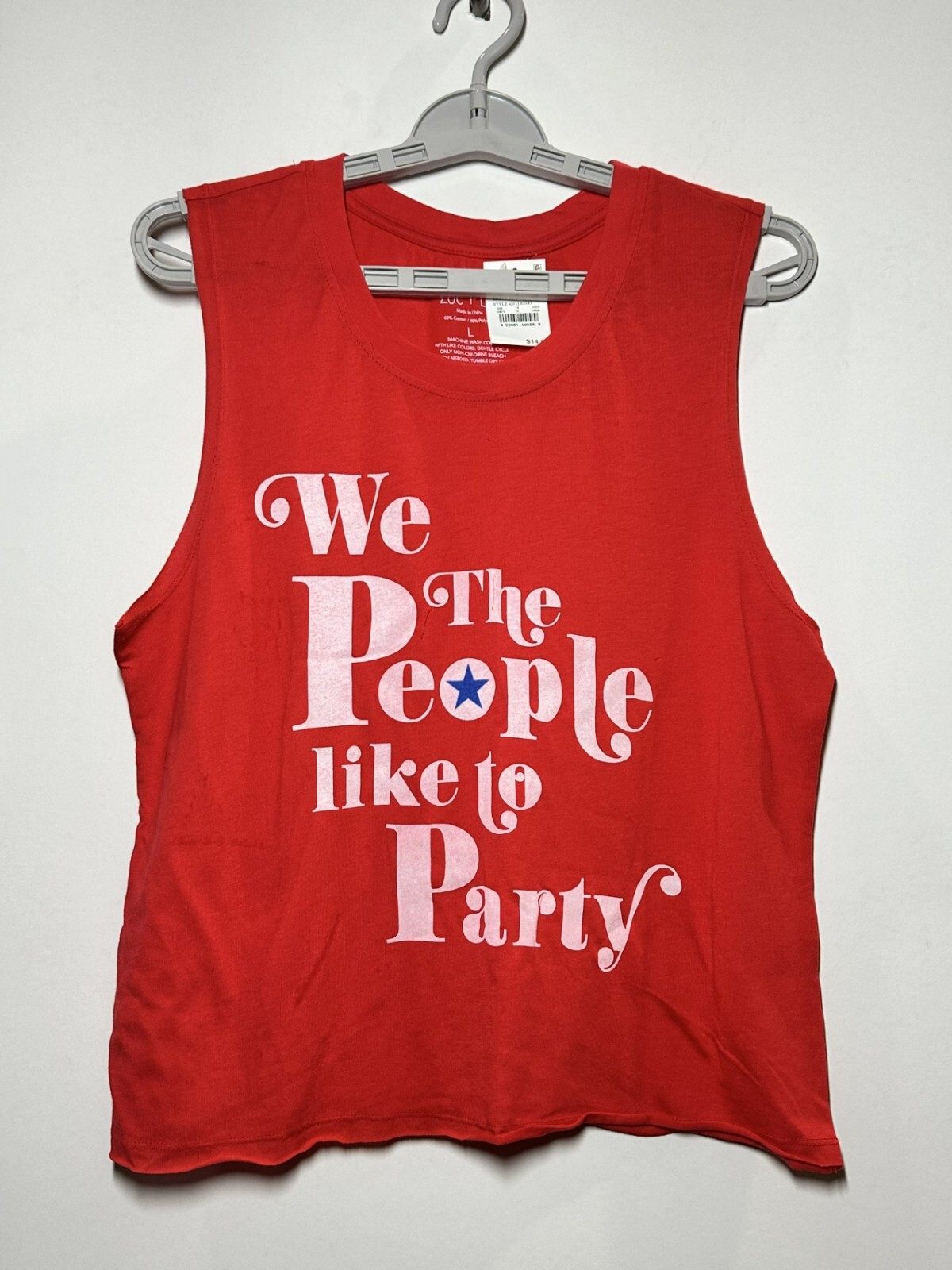 Zoe+Liv- (Juniors’) We the People Like to Party Tank Top Red XXL