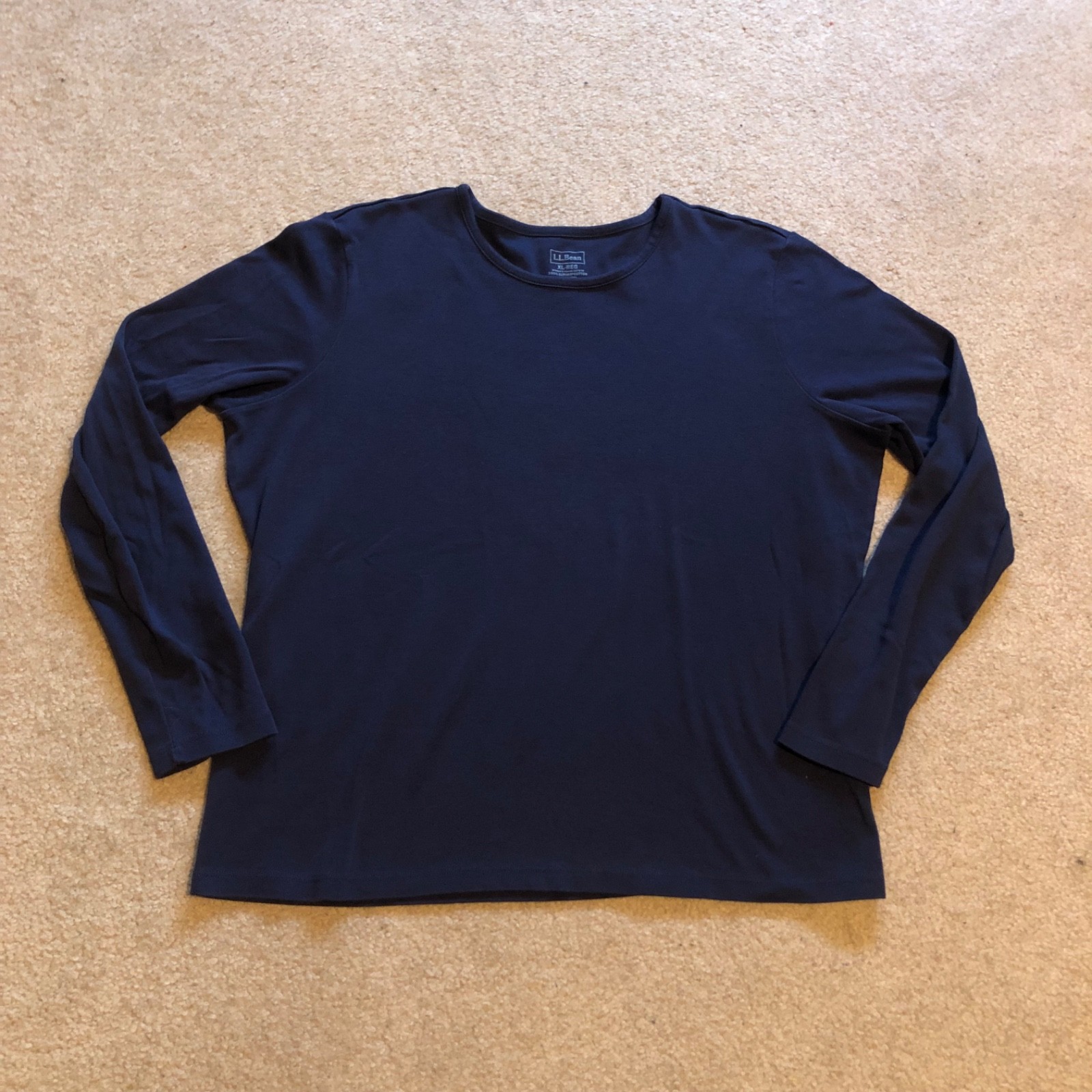 L.L. Bean Long Sleeve Tee Supima Cotton Blue Women’s XL Minimalist Layering