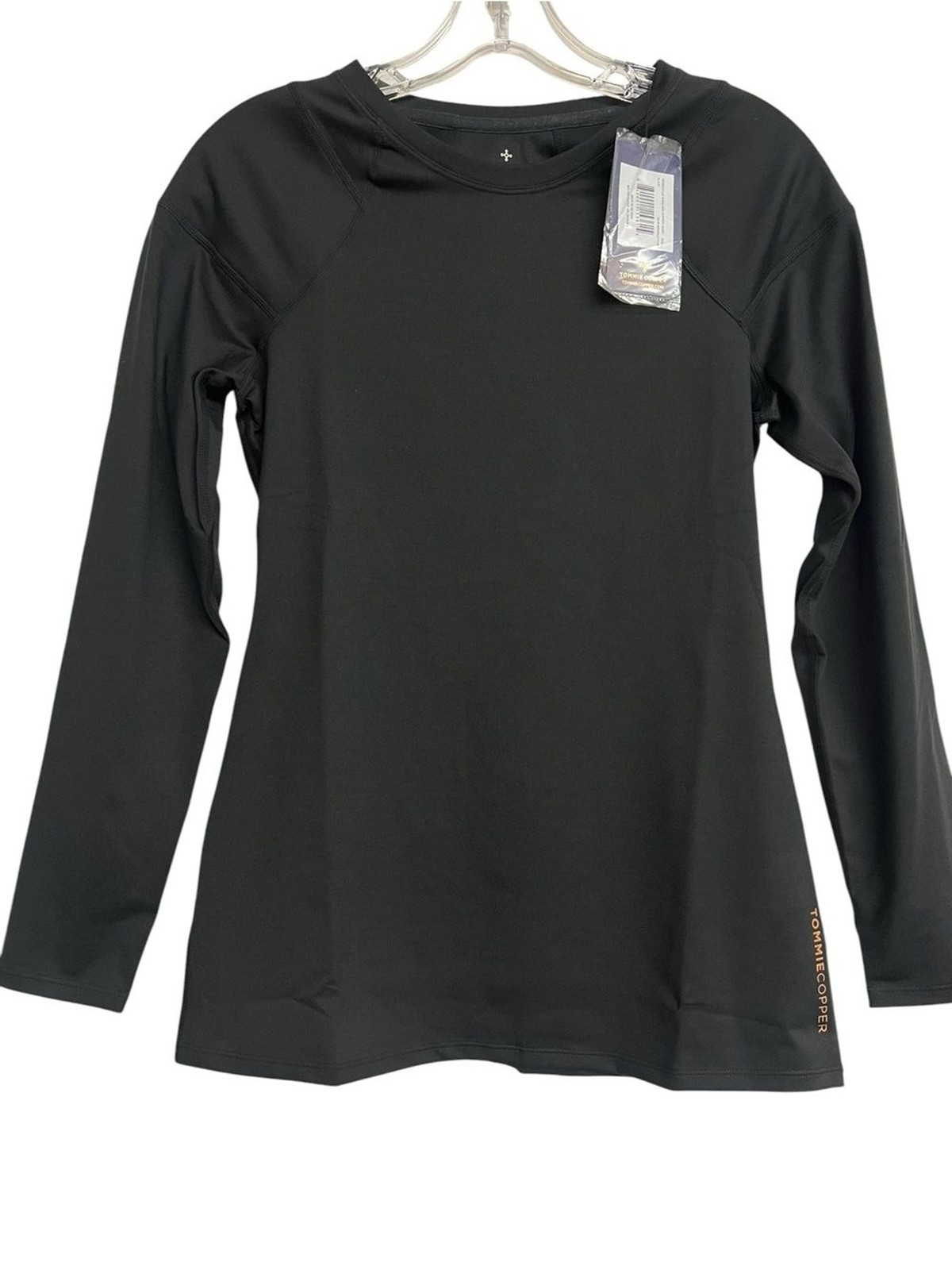 New Tommie Copper Long Sleeve Black Shoulder Support Performance Top Shirt