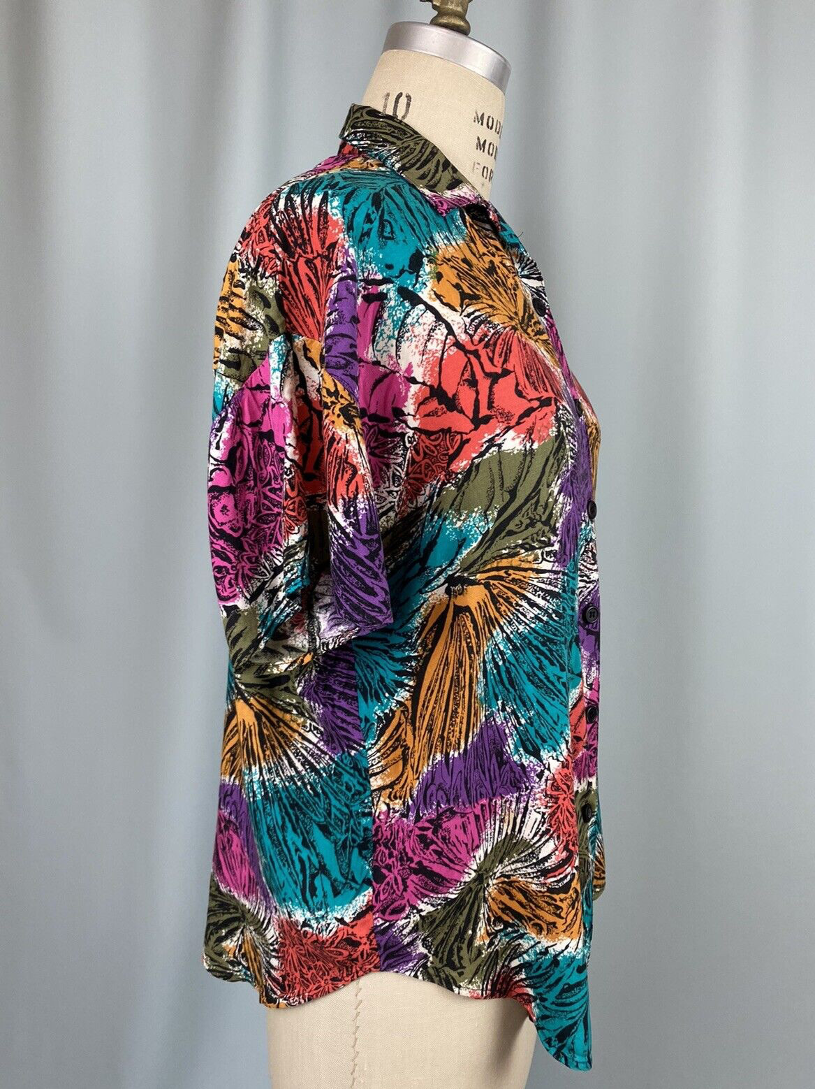 Vintage California Krush RAYON short sleeve tropical shirt SIZE MEDIUM 80S 90S