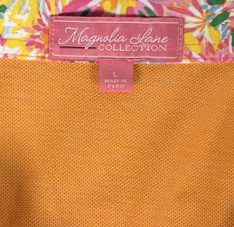 Masters Golf Polo Shirt Magnolia Lane Augusta Nationals Womens Large Orange