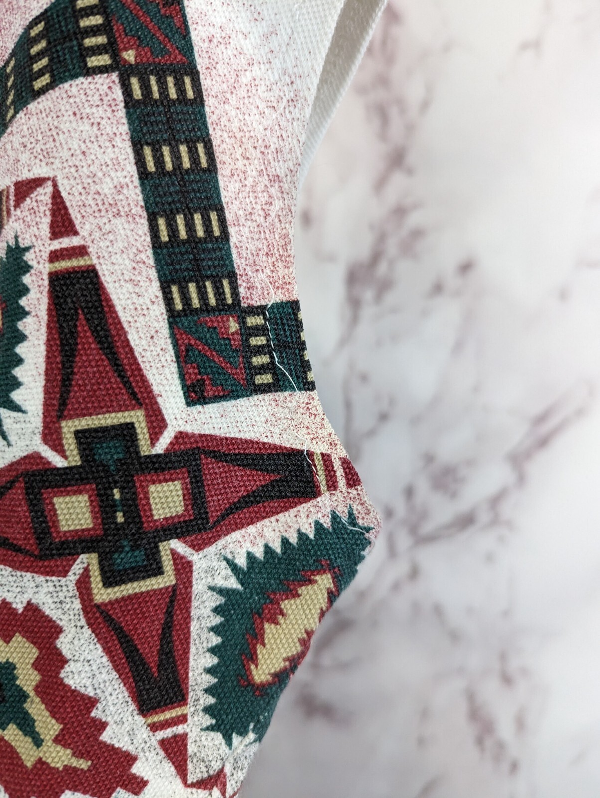 Vintage Top Women Large Tank Southwest Sleeveless Shirt 90s Polo Aztec