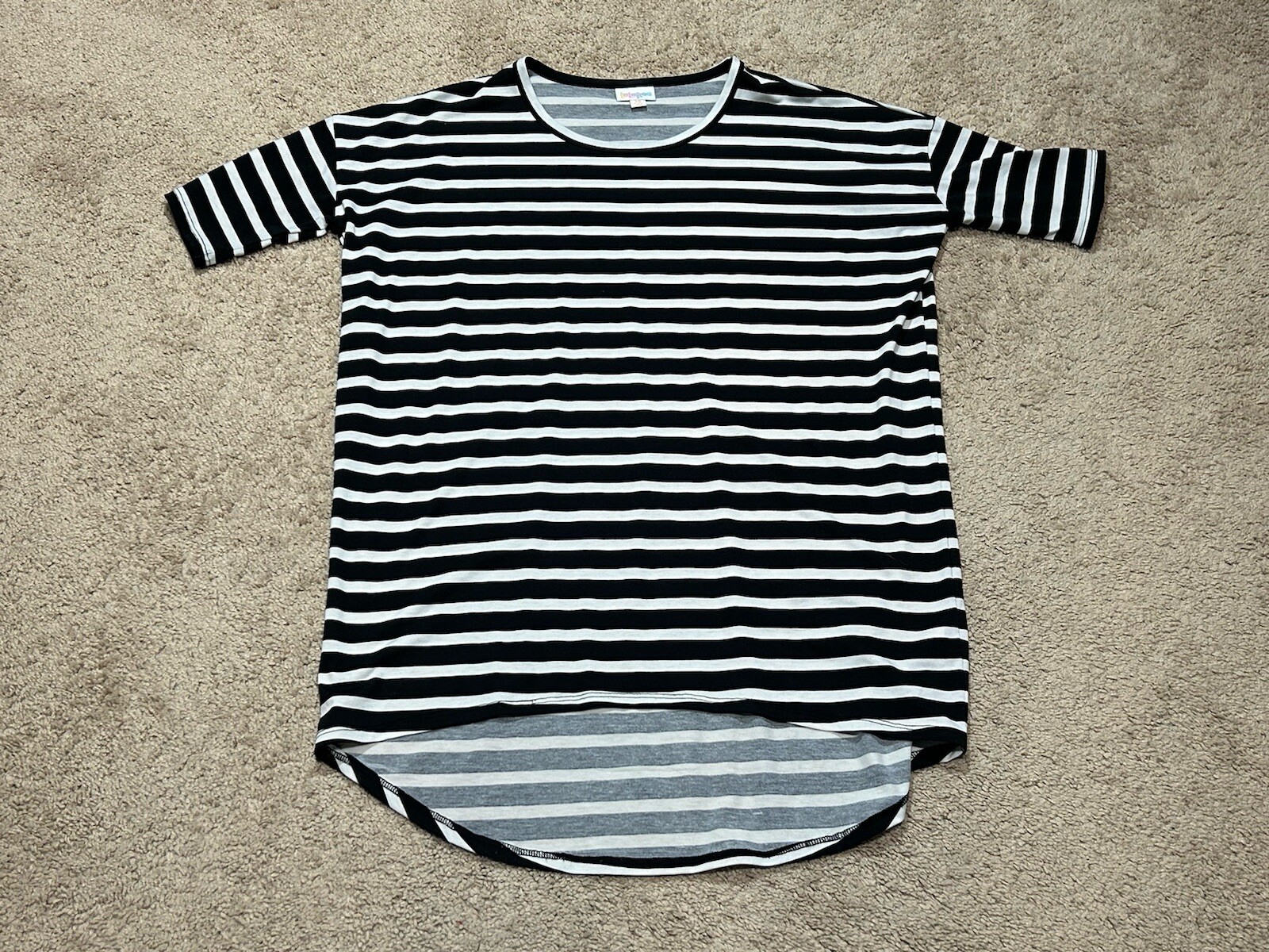 Lularoe Womens Shirt/Tunic Size XS Multicolor Striped Classic Casual Comfort
