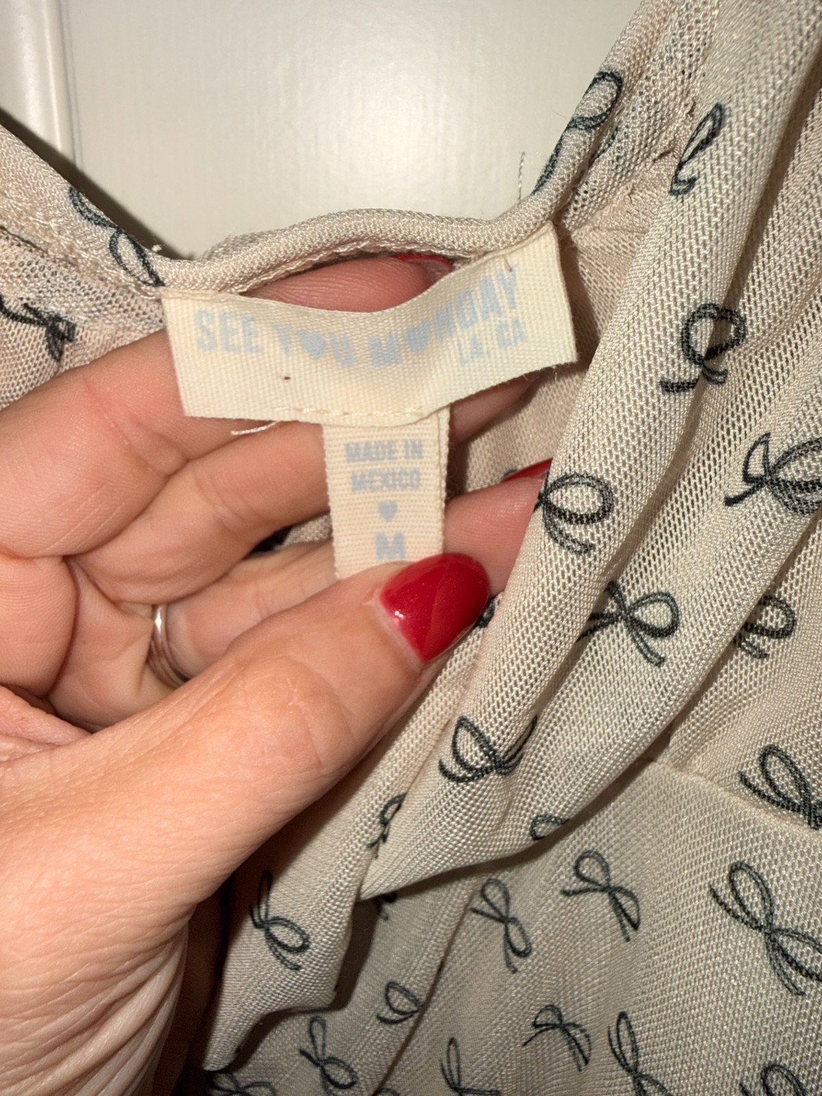 Juniors See You Monday Mini Bow Dress – New Without Tags – Size Medium