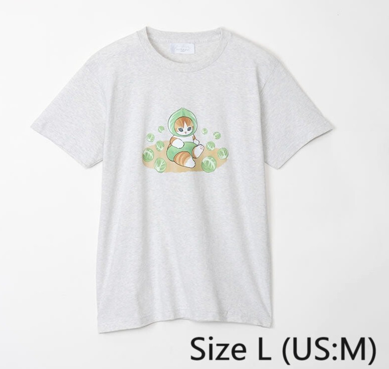 Mofusand T-shirt Mofumofu Cabbage Oatmeal Vegetables Tee Size L (US: M) Japan