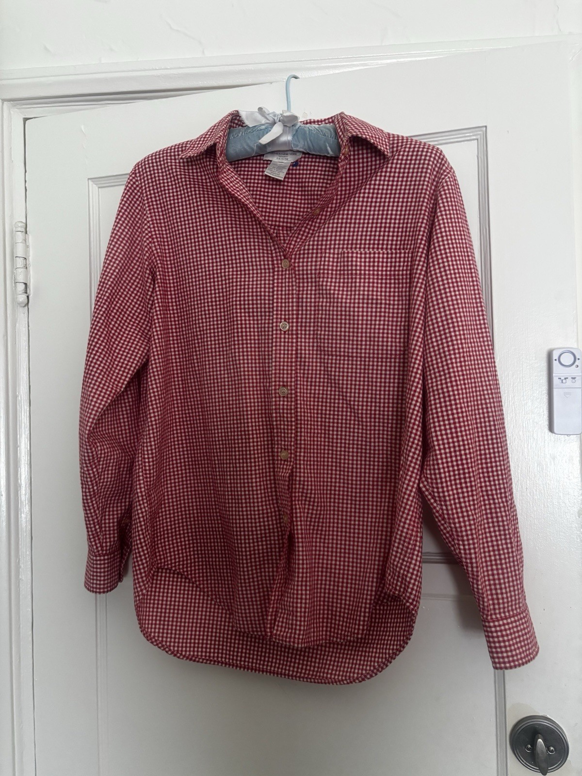 Jones New York Gingham Long Sleeve Shirt