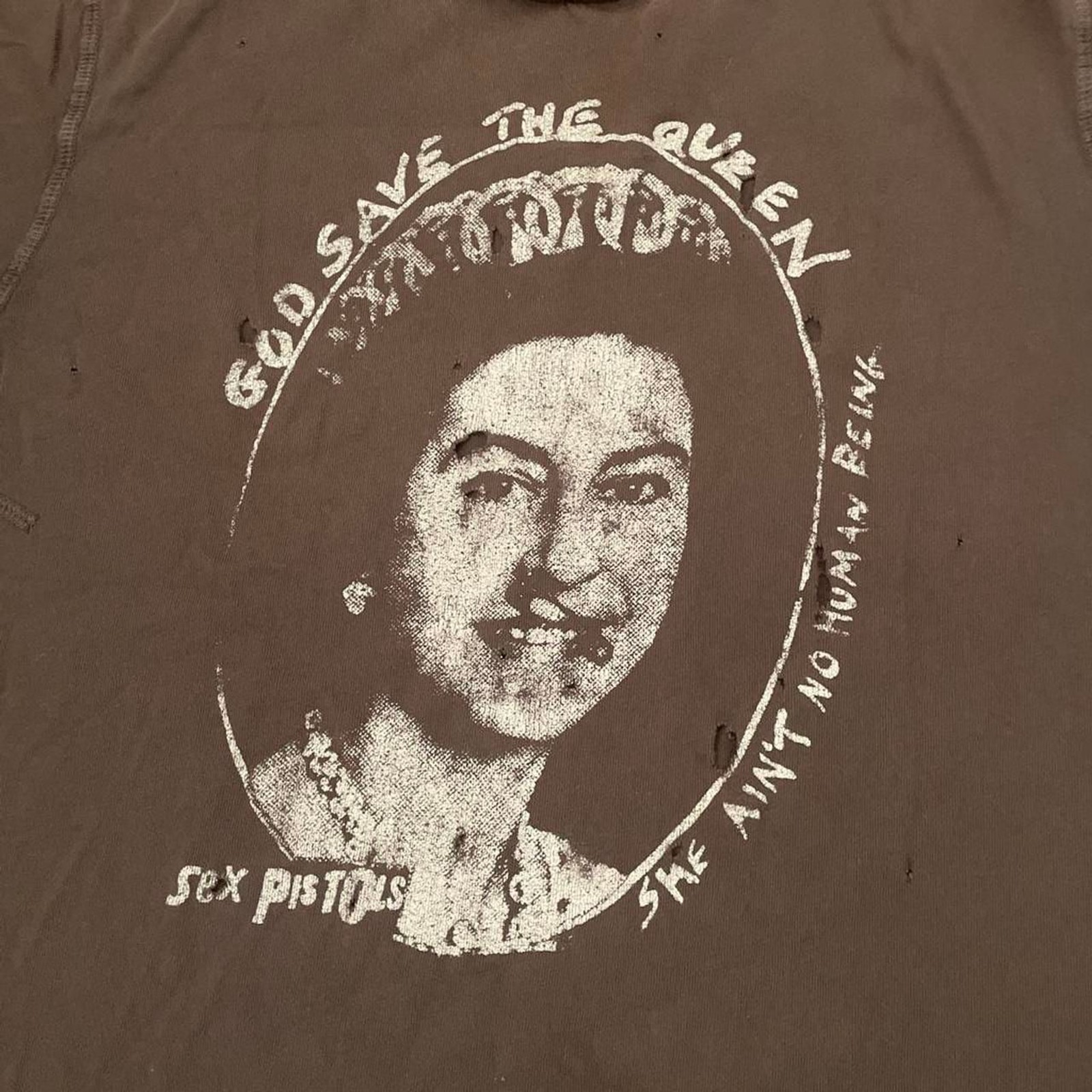 Madeworn Sex Pistols God Save The Queen Distressed Tee Made USA Size S