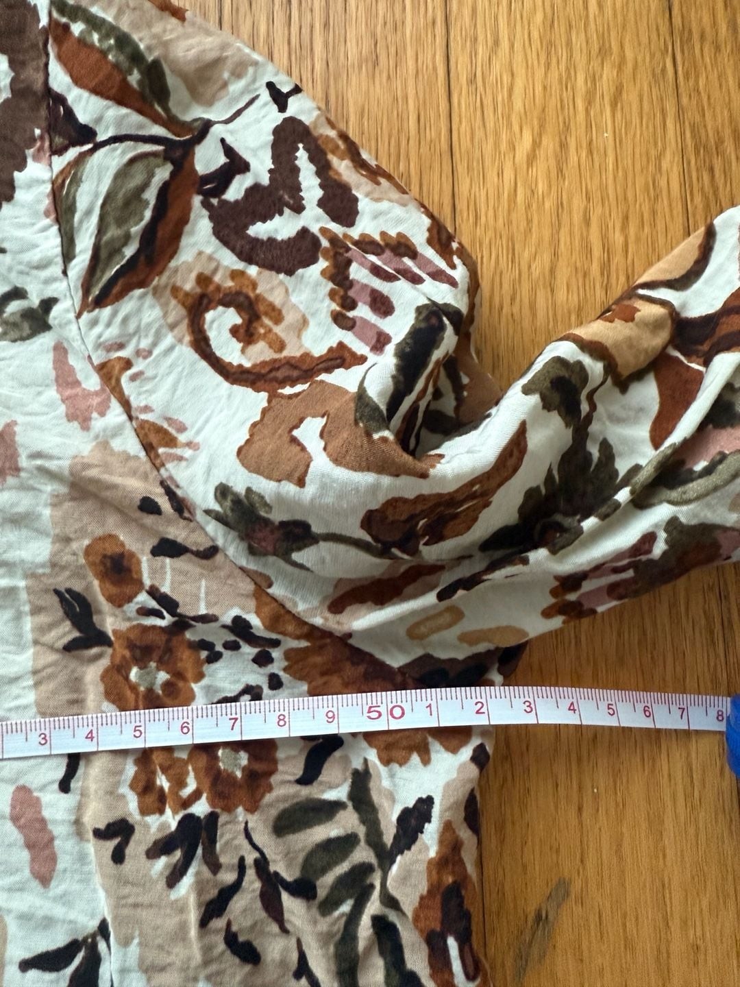 Maison d’Amélie Paris Floral Boho Pattern Long Sleeve Button-Down Blouse Size L