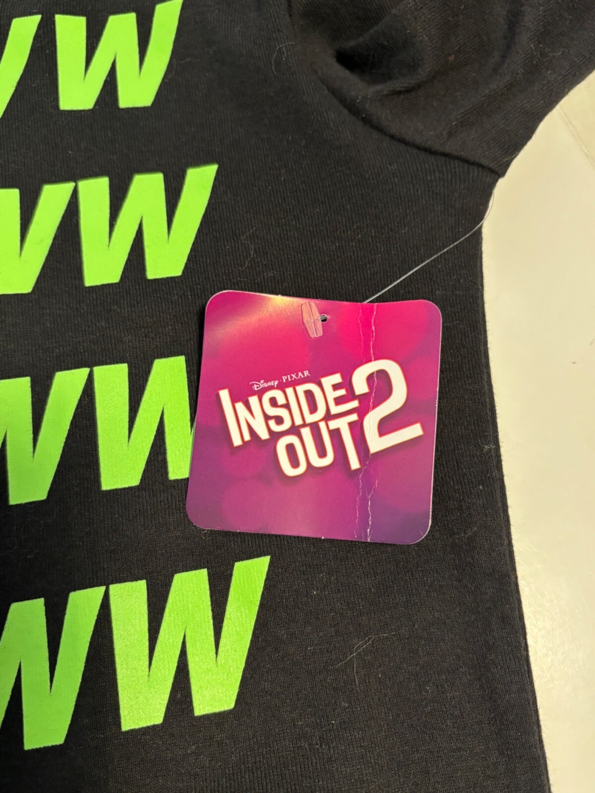 Disney Pixar Inside Out 2 Disgust Long Sleeve Black Shirt M Cotton Women Top NWT