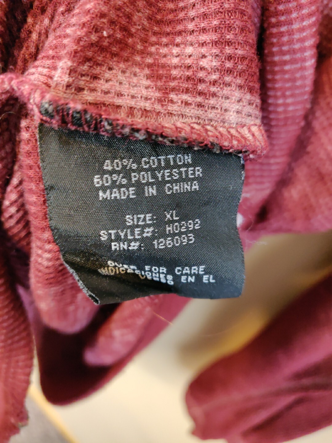 Foreign Exchange women’s XL hooded top maroon full zip long sleeves pockets