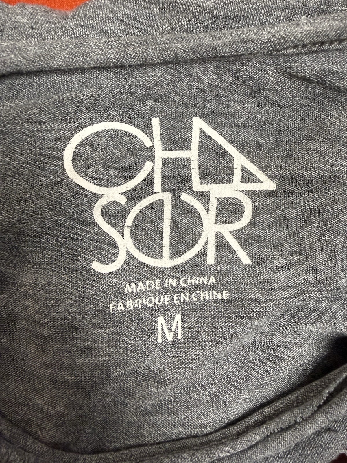 Chaser I Heart Coffee T Shirt M Heather Gray Graphic Tee Raw Edge $62