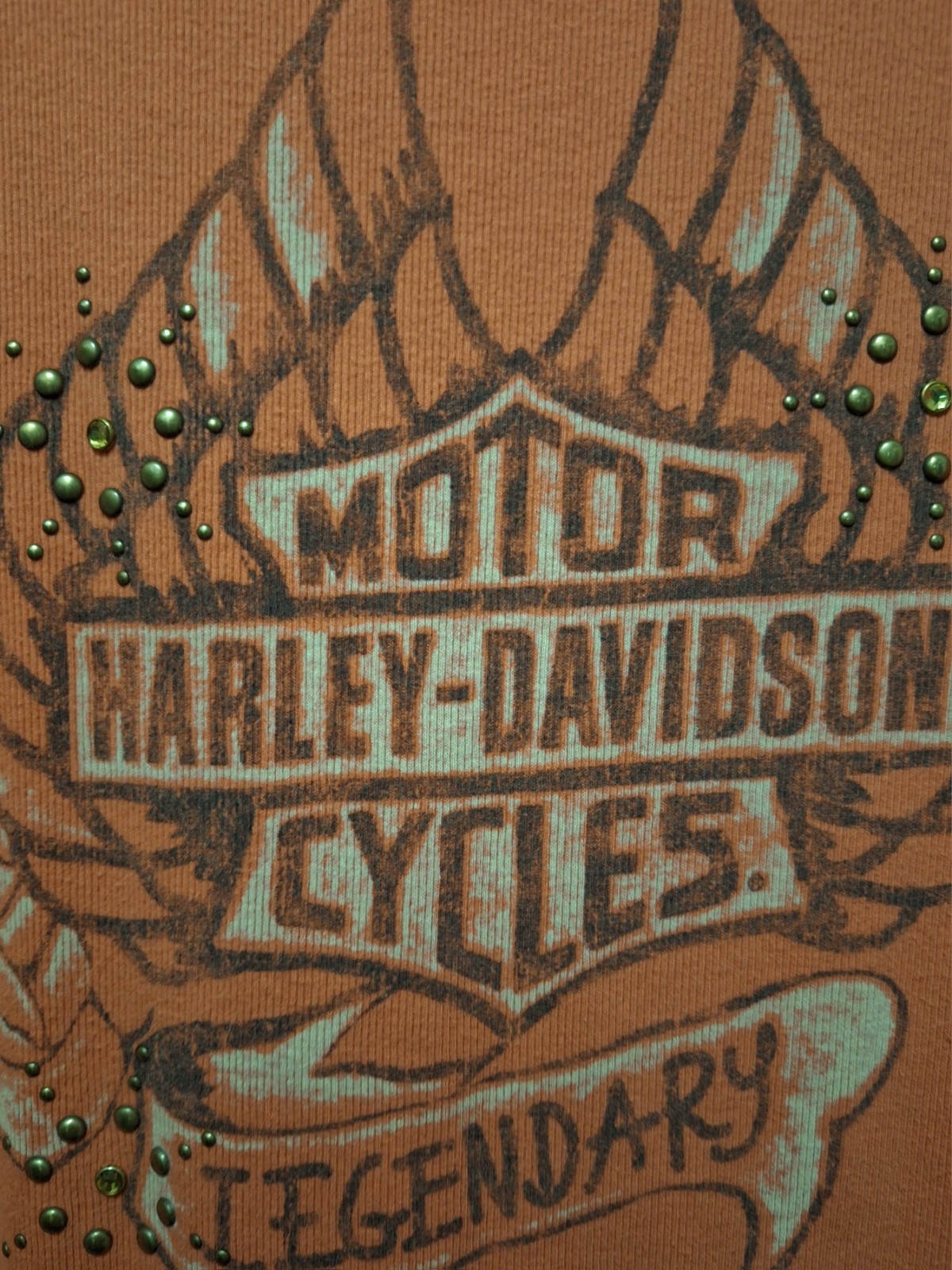 Orange Harley Davidson Tank Top Womens Size 2X