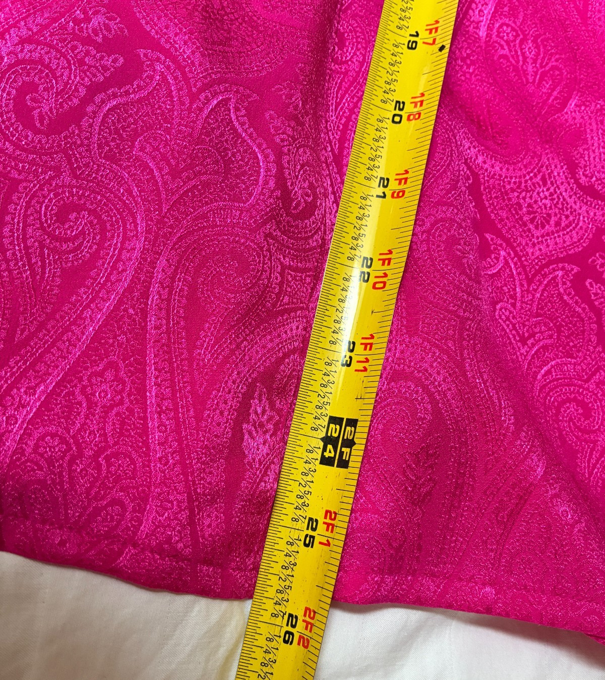 $800 ESCADA SILK BLOUSE IN FUCHSIA FRENCH CUFFS RUFFLED FRONT 36 S-M GERMANY