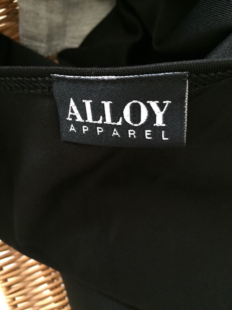 Alloy Apparel NEW! Black Stretch CROPPED SEXY Cut-Out Eyelet Top Sz XL NWT