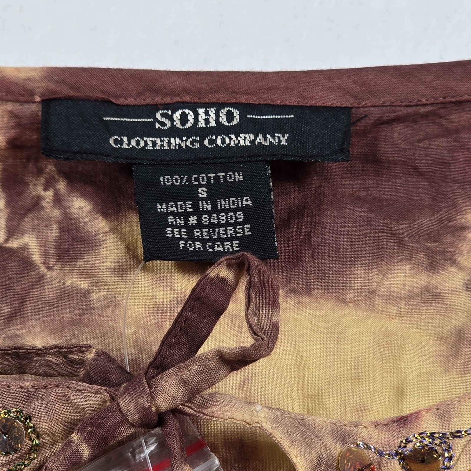 Soho Clothing Company Boho Tie Dye Women’s Size Small Top New