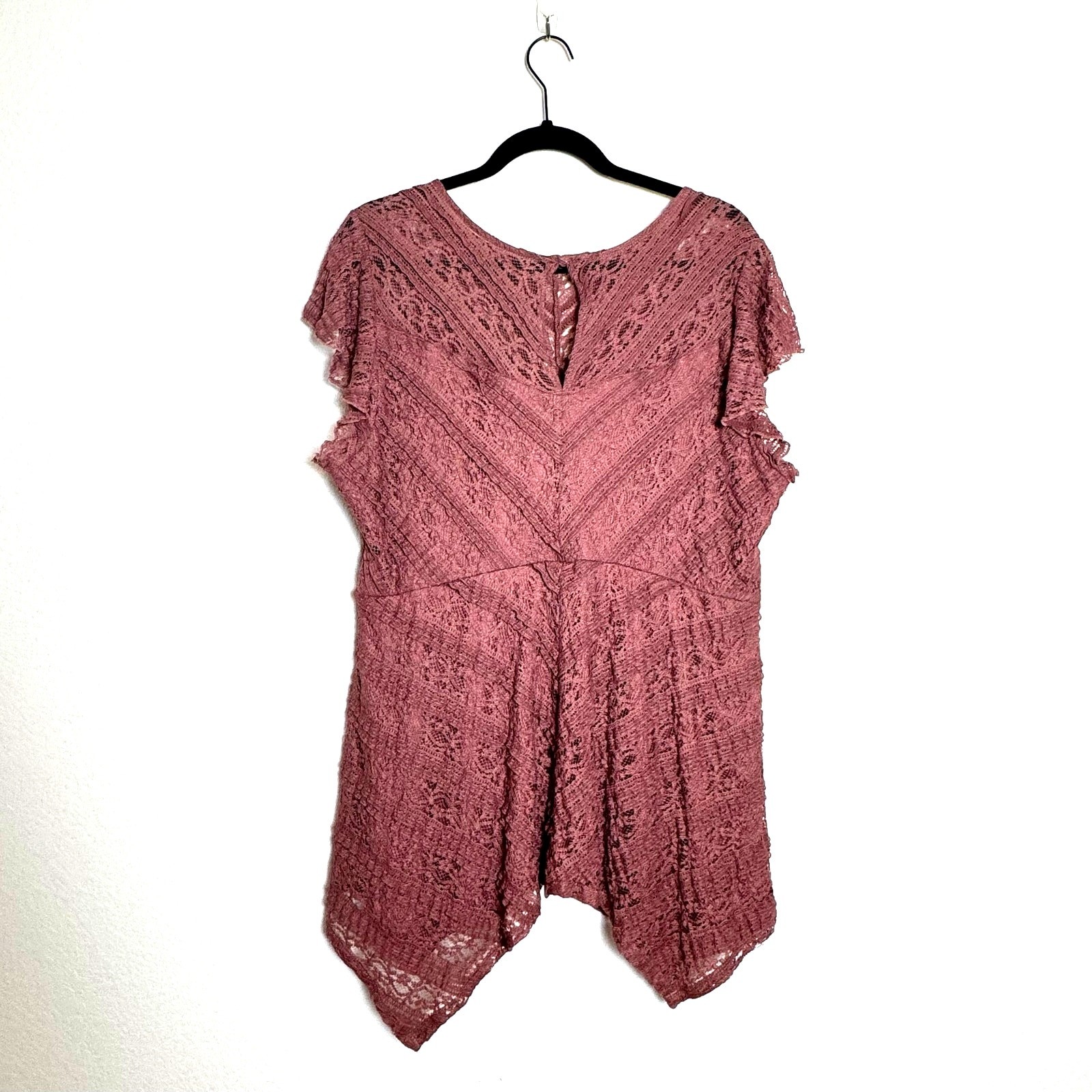 ✨New✨Torrid Babydoll Lined Crew Neck Sharkbite Hem Lined Top Wild Ginger, 1X