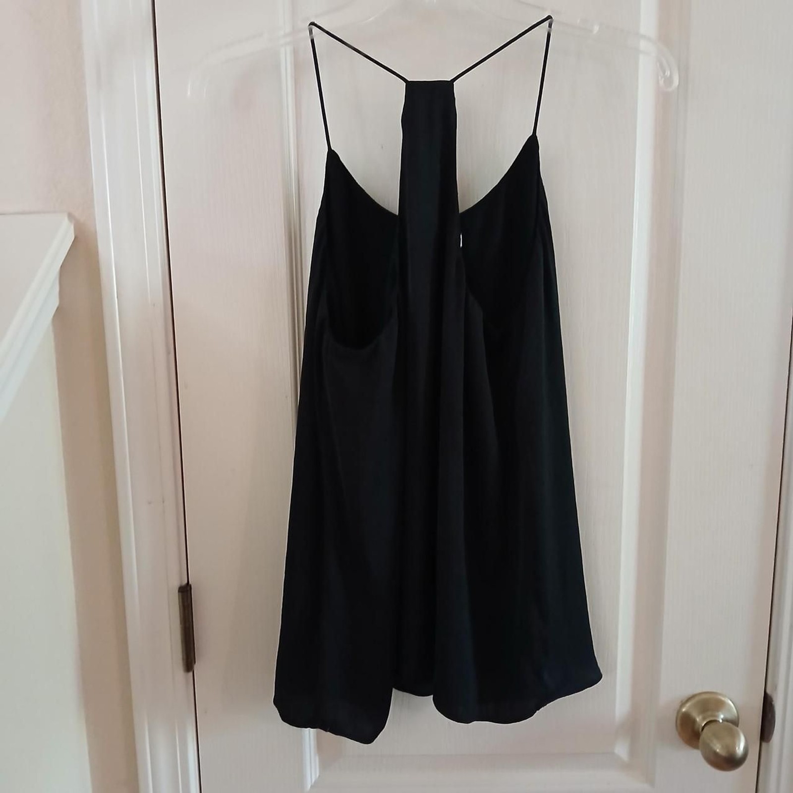 Naked Zebra Black Flowy Razor Back Lined Tank Top Cami S Old Money Basic Capsule