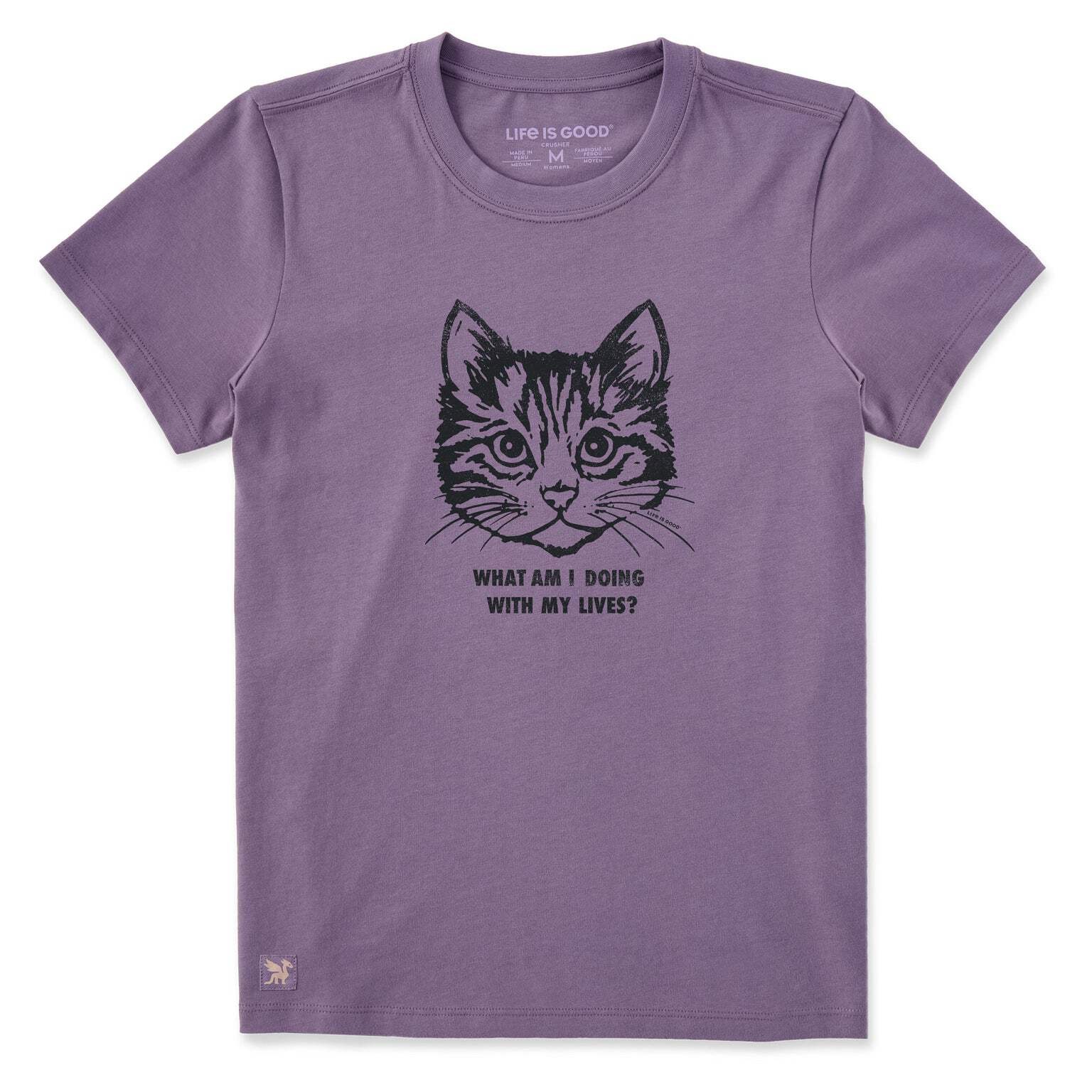 Life is Good 161130 – Women’s Cat Lives Short Sleeve Crusher-LITE Tee – Dusk Pur