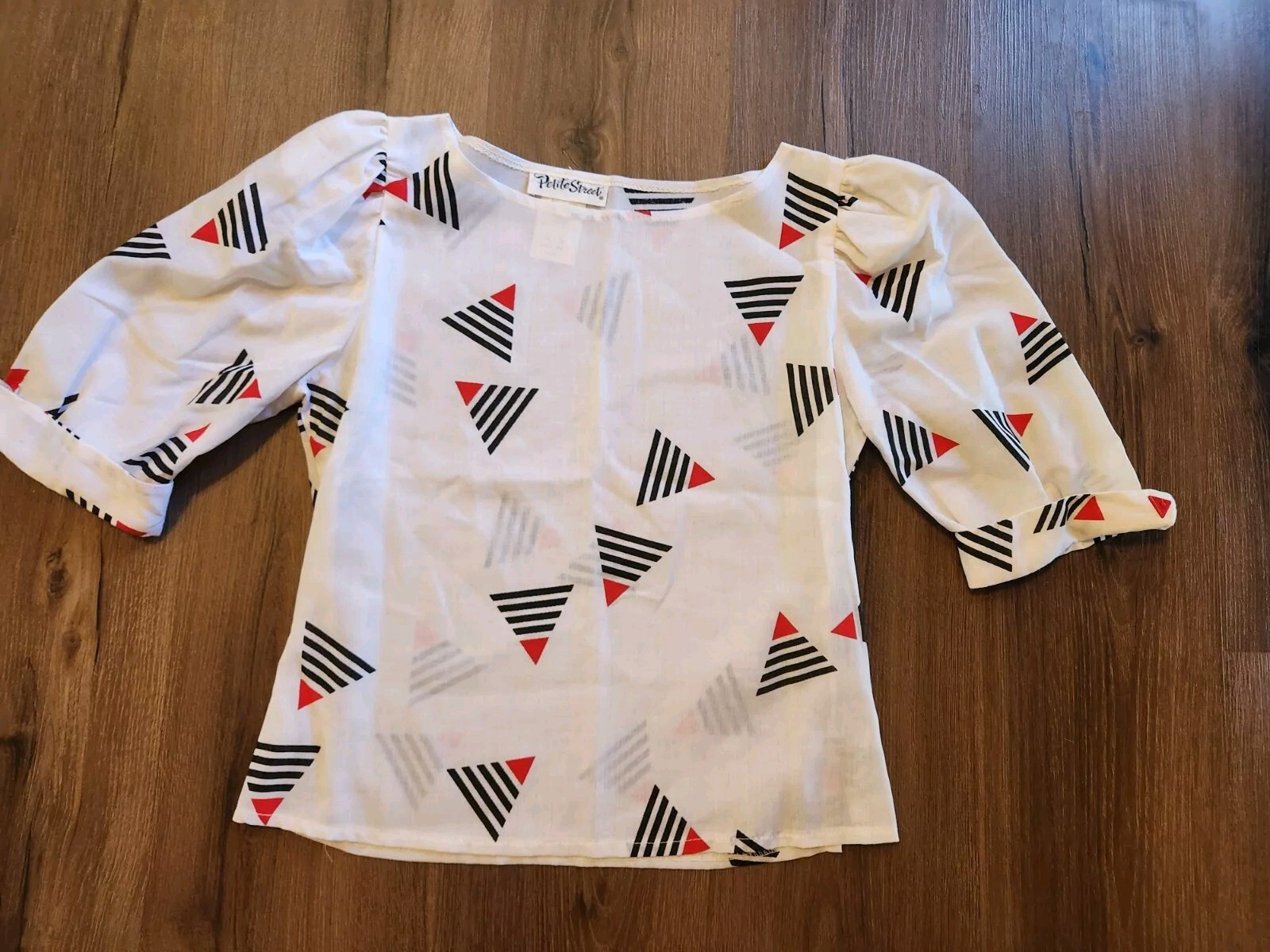 Women’s Blouse Geometric 80’s 90’s Petite Street Color Block Triangle
