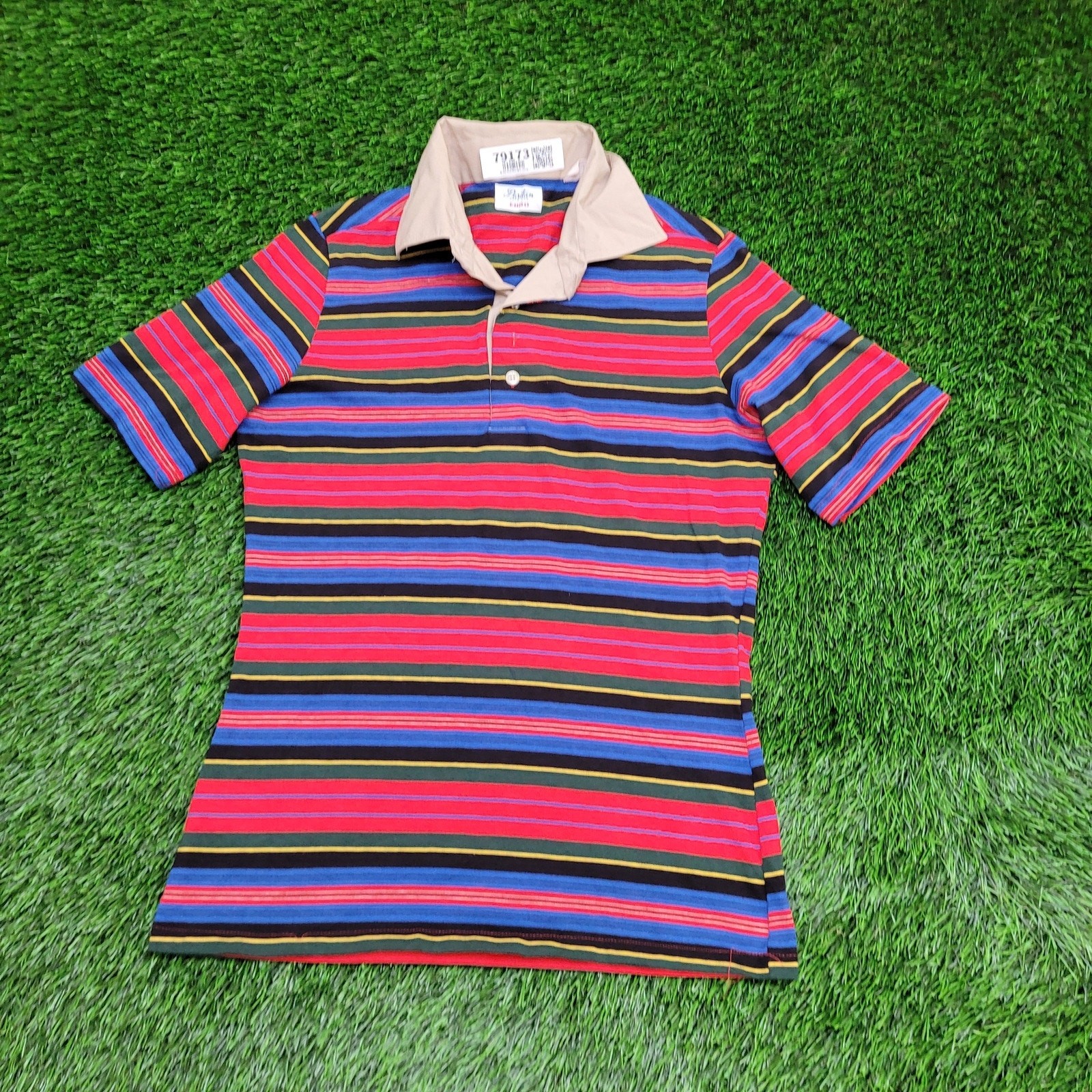 Vintage Puritan Stripes Polo Shirt Womens M/L 18×27 ENRO