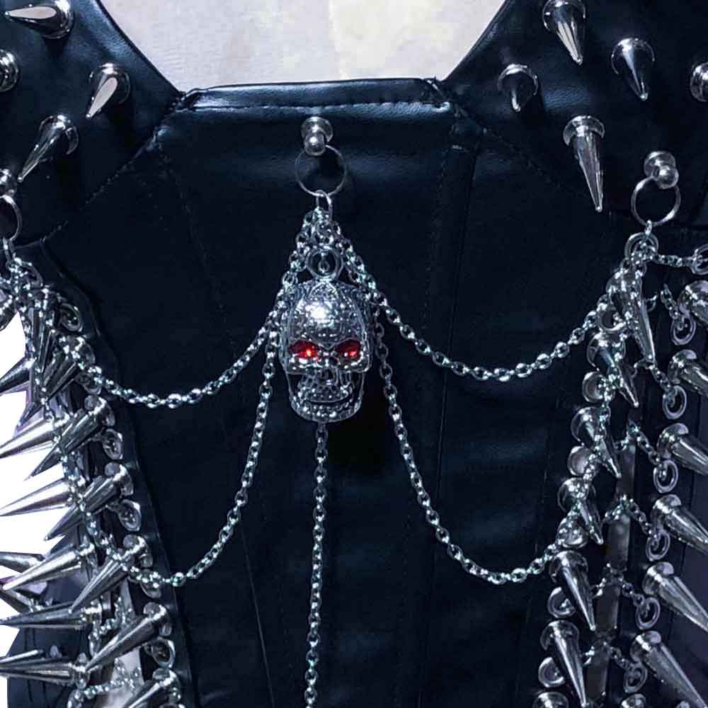 Goth Tops Spiked Gothic Tank Y2K Emo Clothing Punk Rock Clothes Vkei Grunge Q2