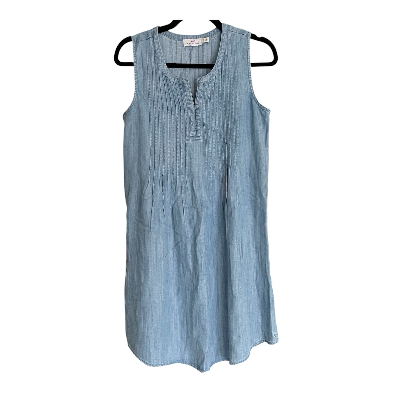 vineyard vines women sleeveless tunic top XSlight blue lagenlook costal preppy