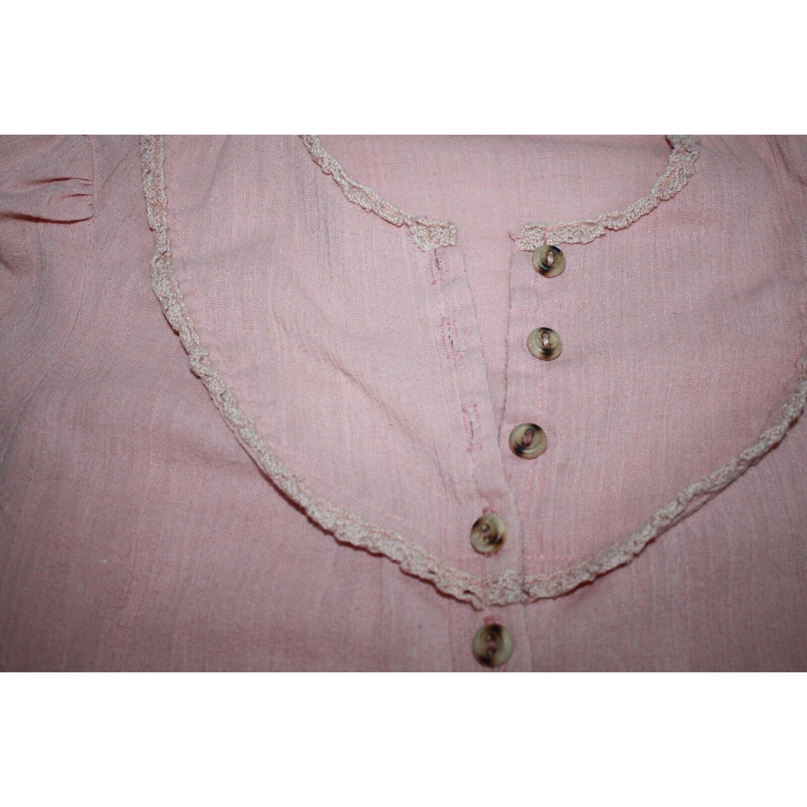 Vintage Extra Special Edition Pink Women’s Top Medium Button Up Long Sleeve