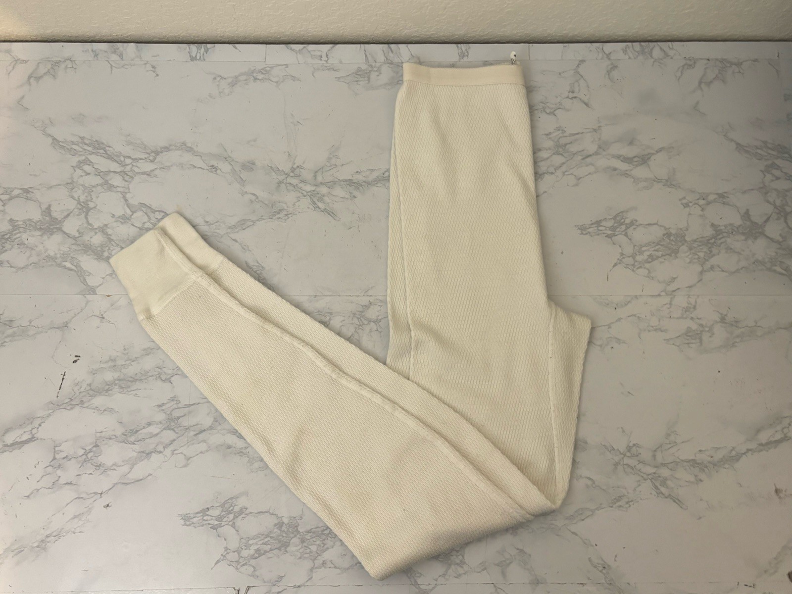 Vintage Mervyns Partners Top And Bottoms Womens Medium Ribbed Set White K2
