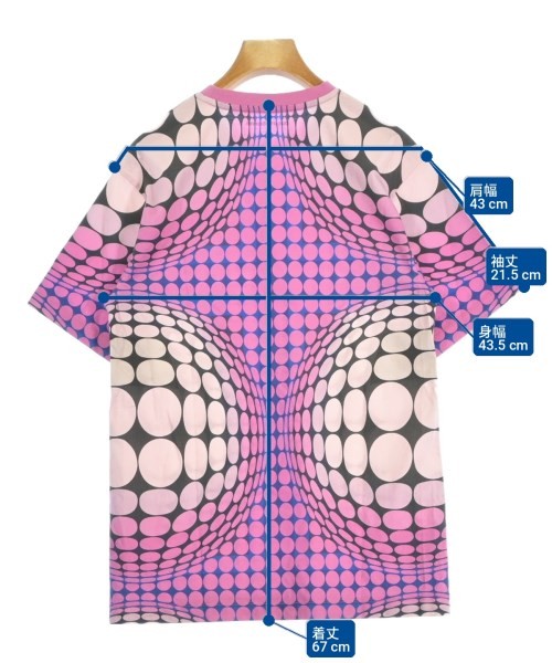 Paco Rabanne T-shirts/Cut & Sewns PinkxNavyxBlueetc.(Dot Pattern) 2200706394030