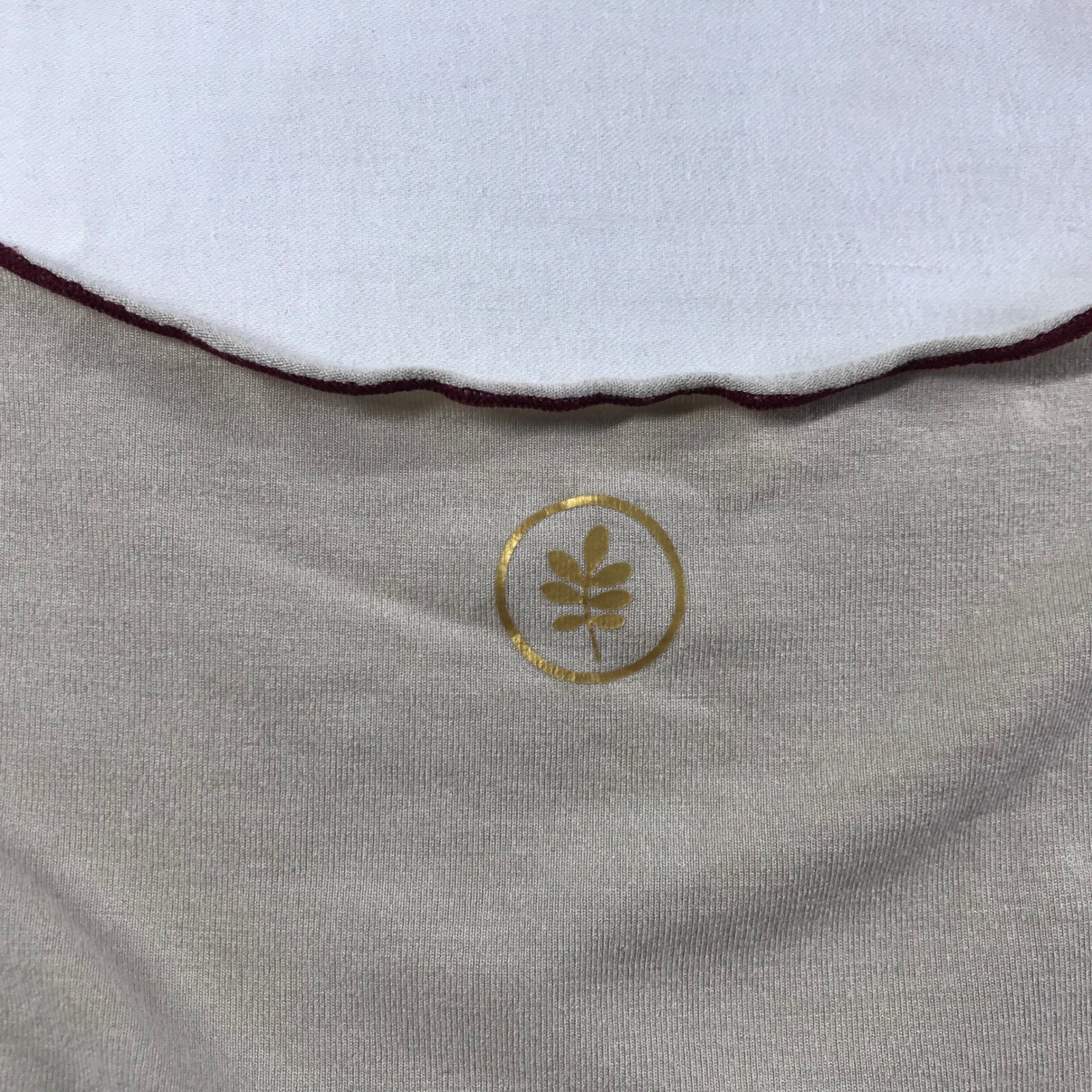 Indigo Luna Store Beige Lettuce Edge Crop Top XS/S Scoop Neck Short Sleeve Yoga