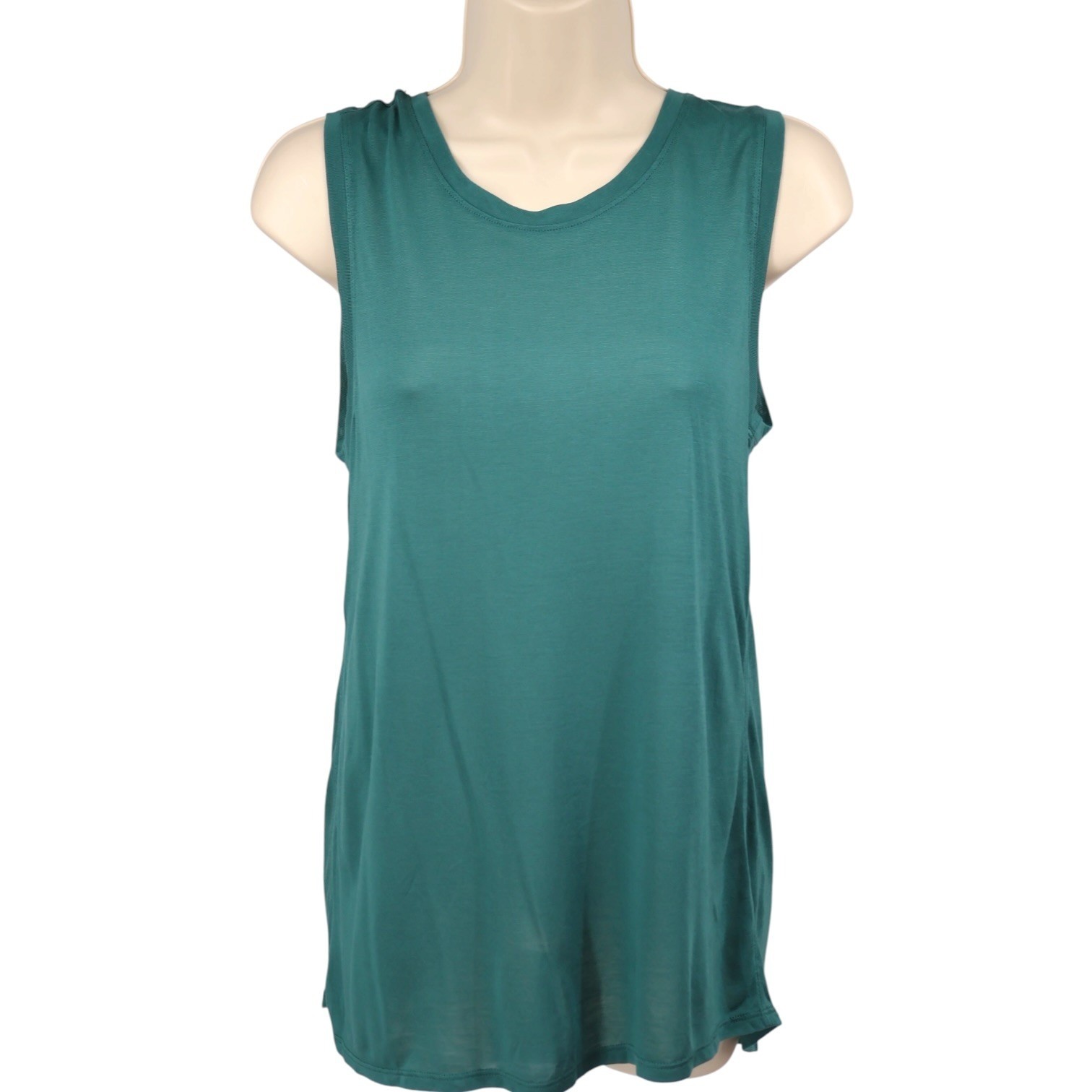 AG Adriano Goldschmied Teal Green Modal Drapey Scoop Tank Tunic S Sample NWOT