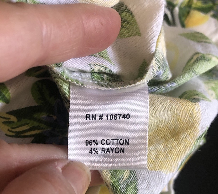 Lemon Shirt by Chadwick’s of Boston 14P White Yellow Green 3/4 Sleeve Collar