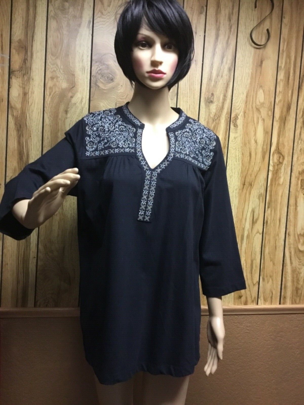 Ladies cotton blouse, with embroidery, sizes M,L