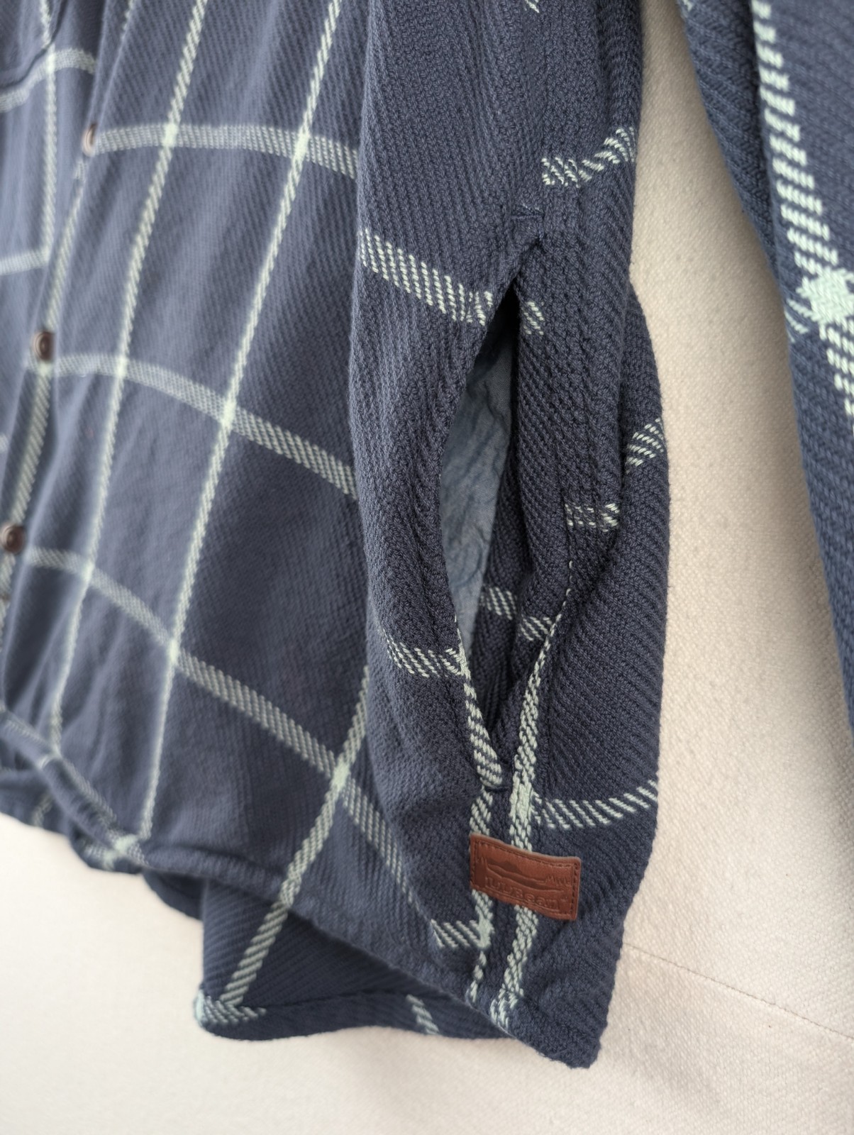 L.L.Bean 1912 Overshirt Jacket Womens XL Extra Large Blue Plaid Cotton Shacket