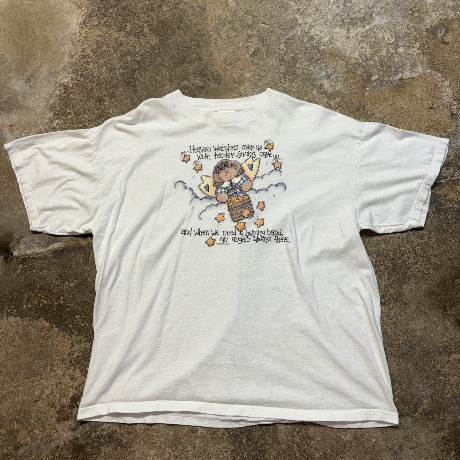 Tilted Vintage Grandmas Angels Sweatshirt XL White Graphic USA 90s