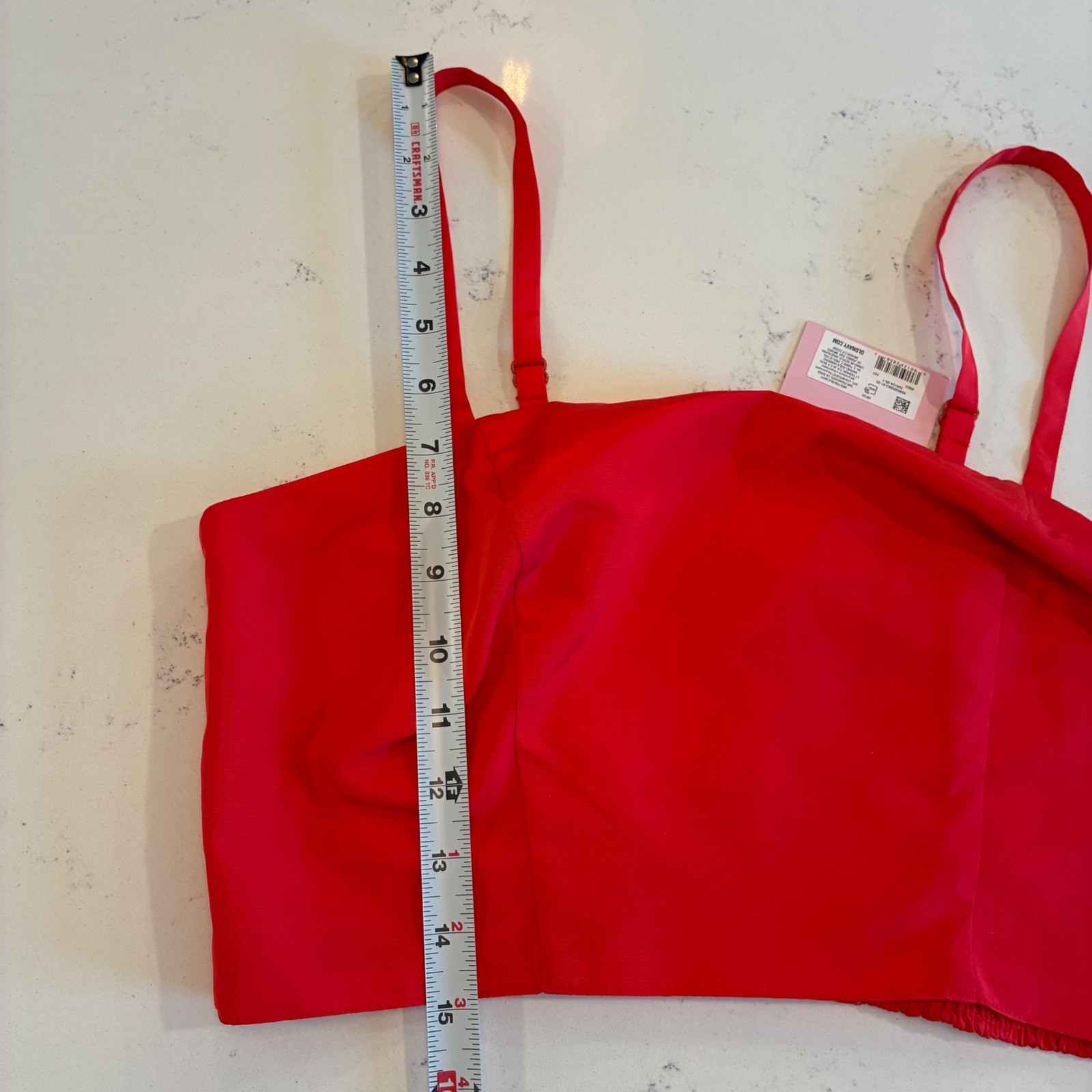 Old Navy Crop Top Wom M Red The Occasion Smocked Back Adjustable Straps Cocktail