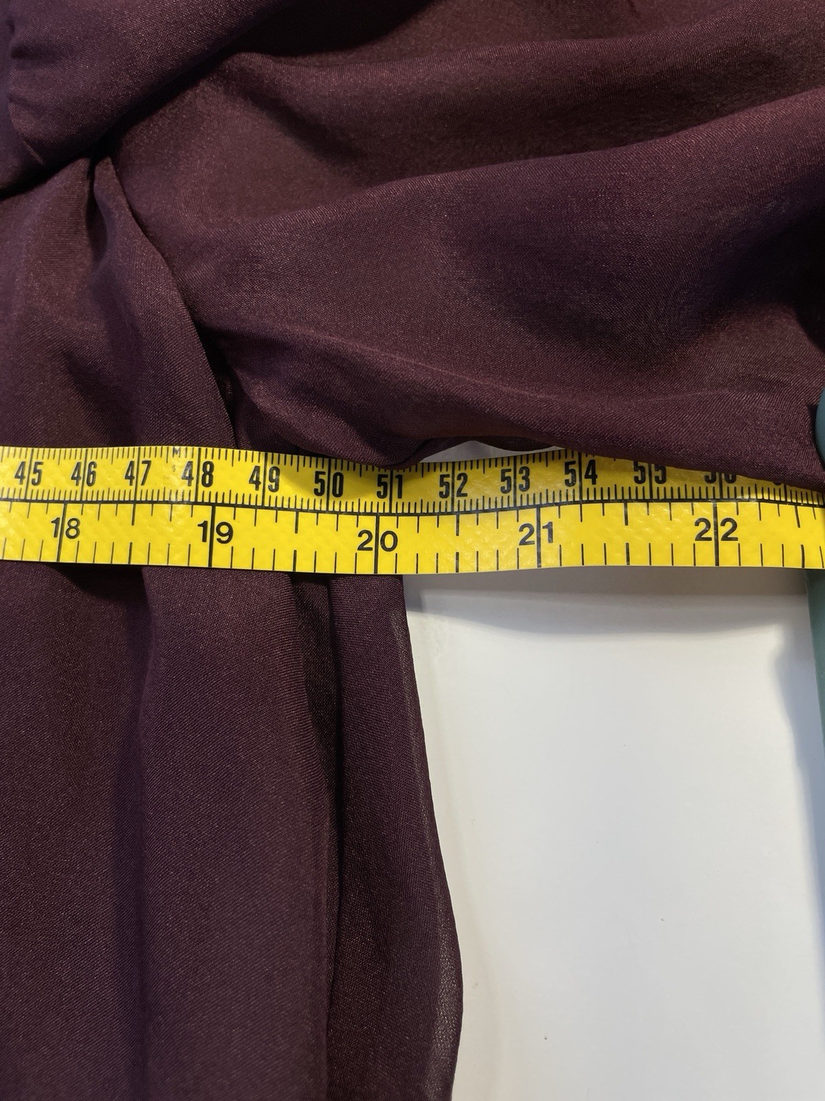 Soft Surroundings Silk Sheer Layer w/ Lining Burgundy Long Sleeve Top Size Large