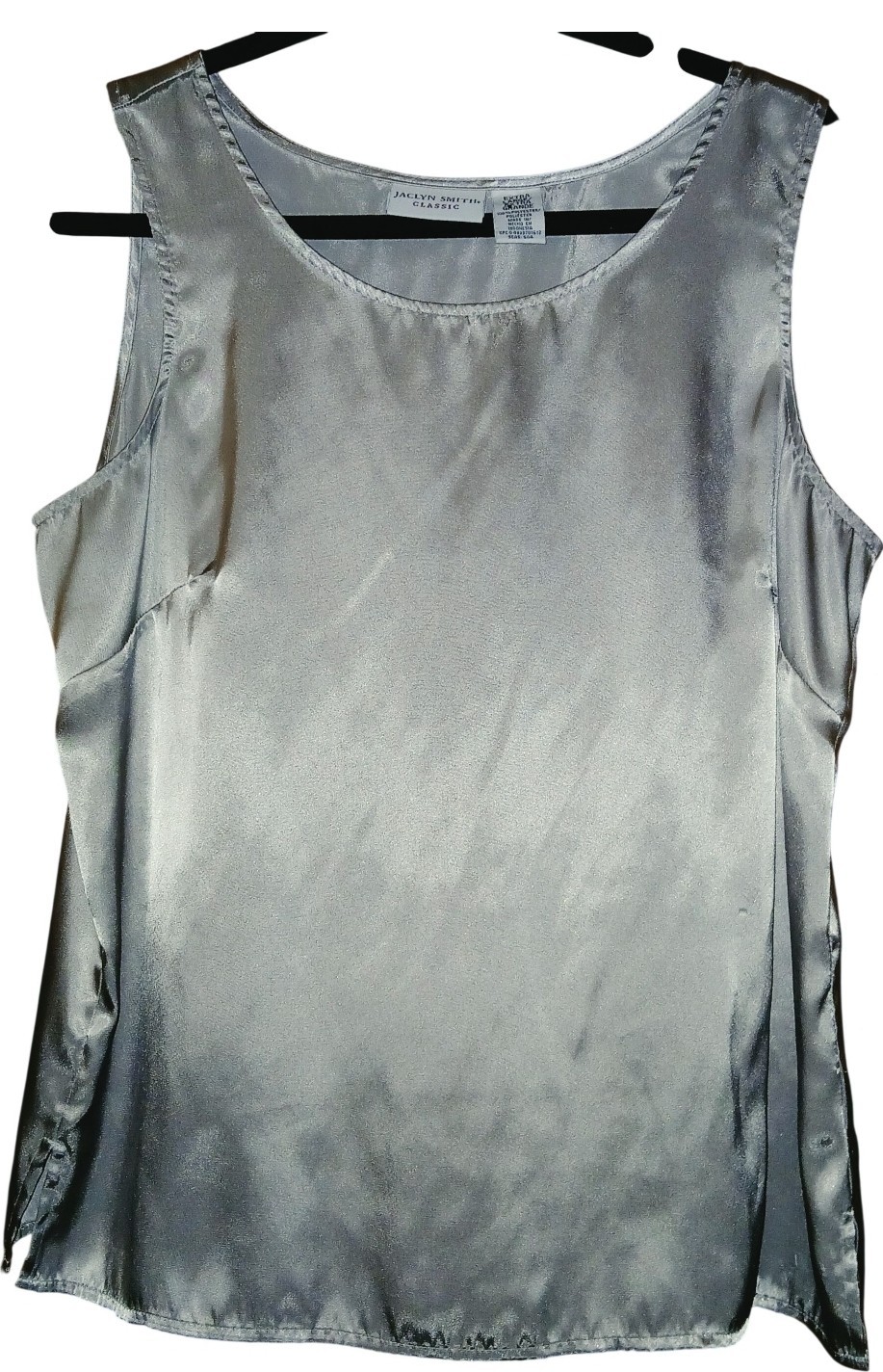 Jacqueline Smith Classic Women’s XL Sleeveless Top 100% Silk Tan