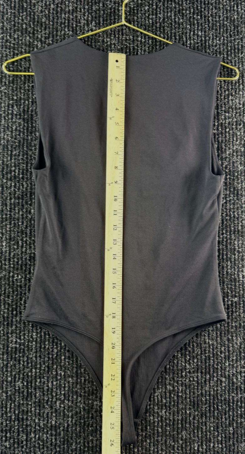 Aritzia Babaton Contour Squareneck Stretch Bodysuit Black Thong Size M-W0079