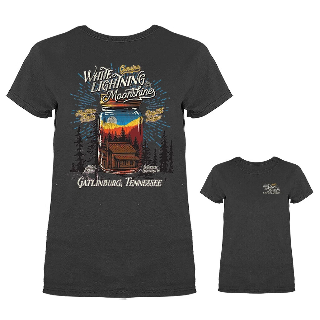 White Lightning Gatlinburg Tennessee Smoky Mountains Moonshine Women’s T-shirt