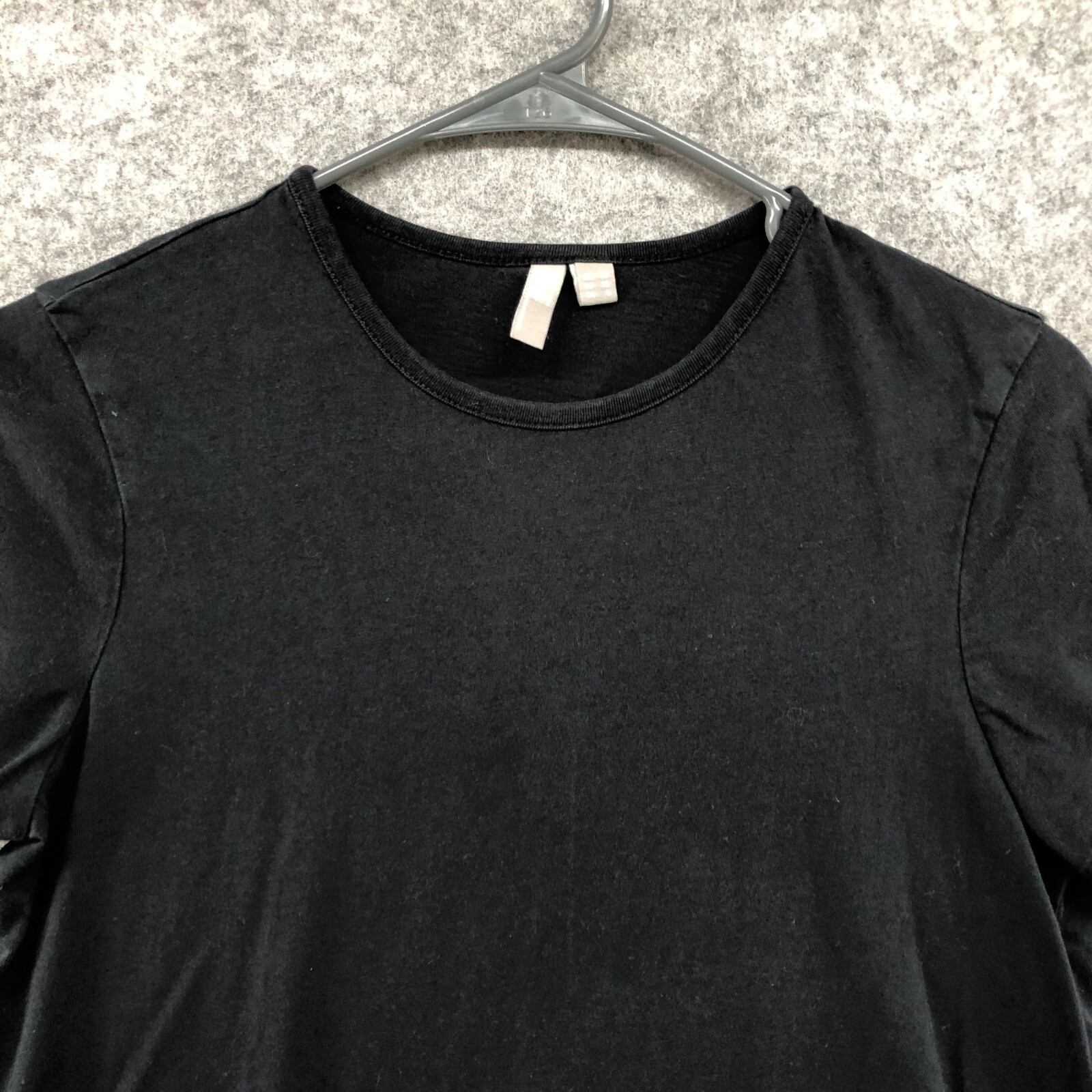 ASOS Black T Shirt Womens 6 S/M Relaxed Long Length Short Sleeve Crewneck