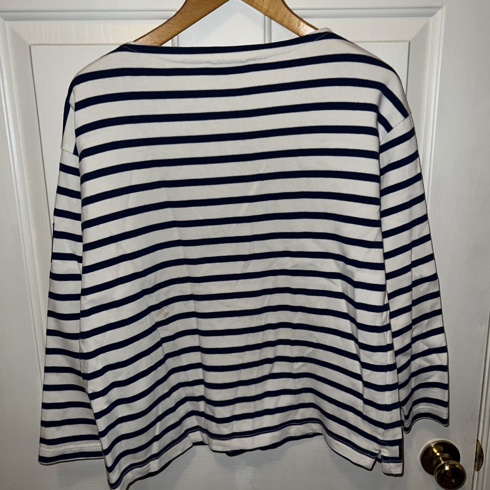Vintage Polo Sport RL-67 Striped Sailor Shirt Nautical Breton Stripe Cotton Lg