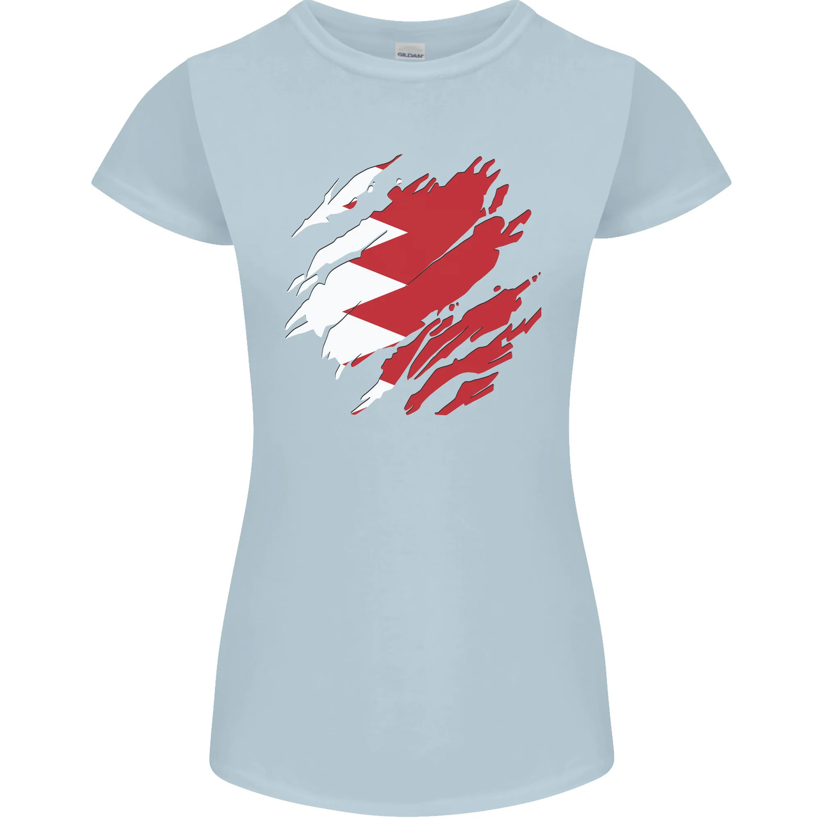 Torn Bahrain Flag Bahraini Day Football Womens Petite Cut T-Shirt