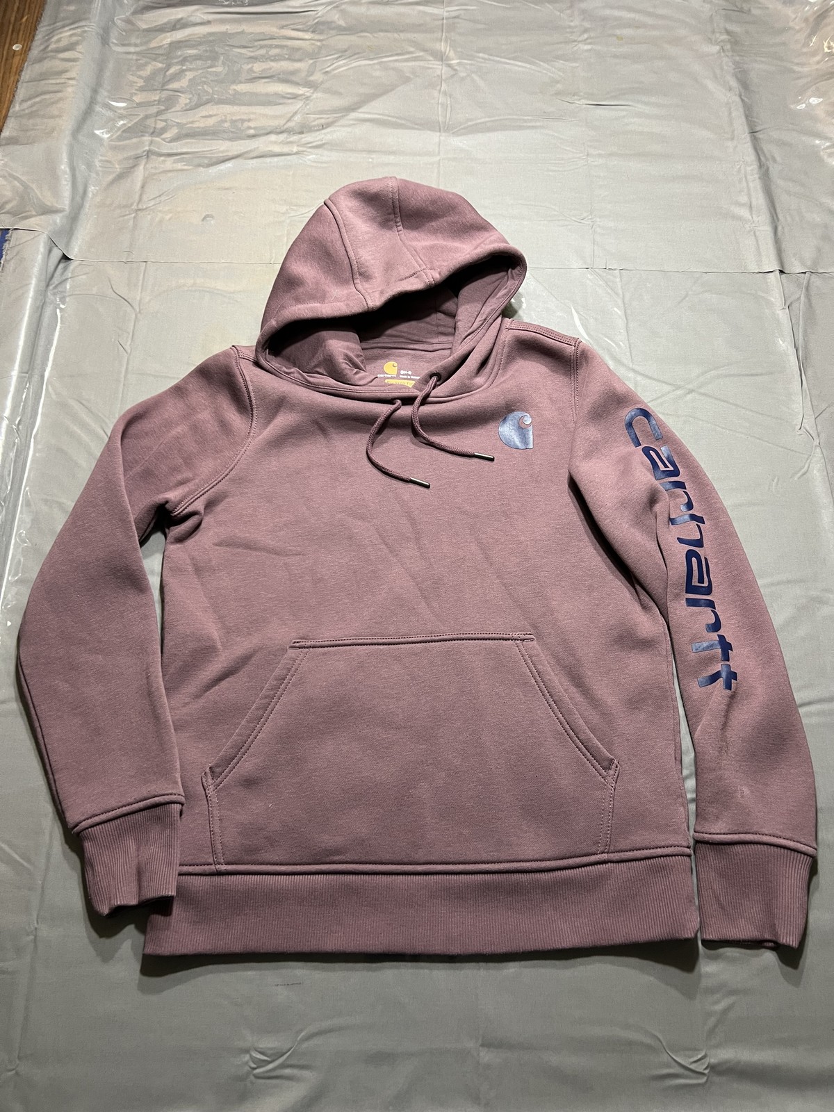 Carhartt Hoodie Womens Small Relaxed Fit Pullover Sweatshirt Kangaroo Pocket