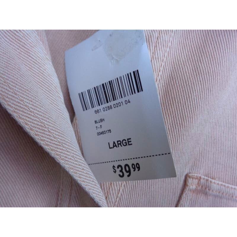 Forever 21 Twill Shacket Snaps Pockets Blush Pink Womens Size Large